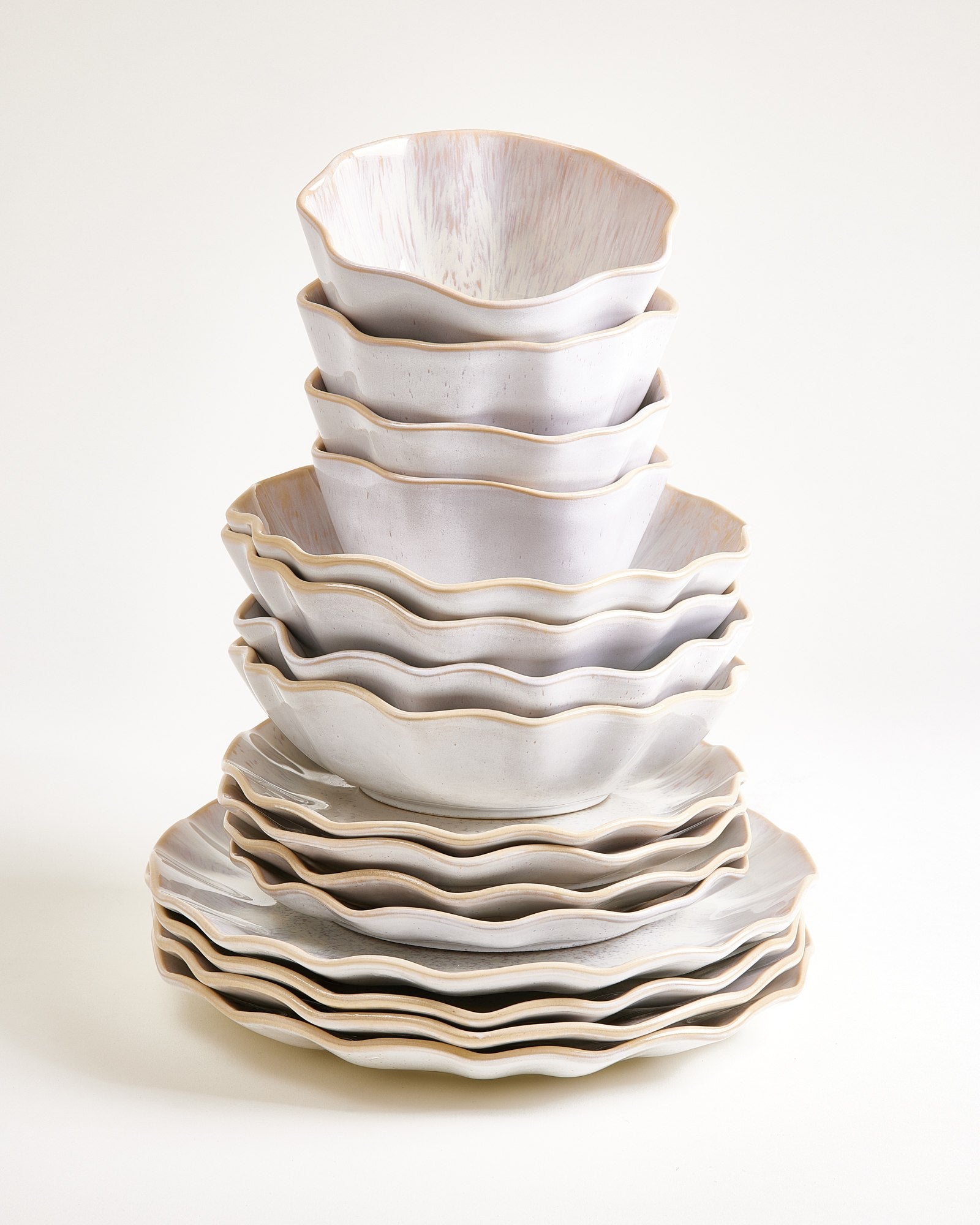 AREIA - TABLEWARE SET SHELL SAND 16 PIECES