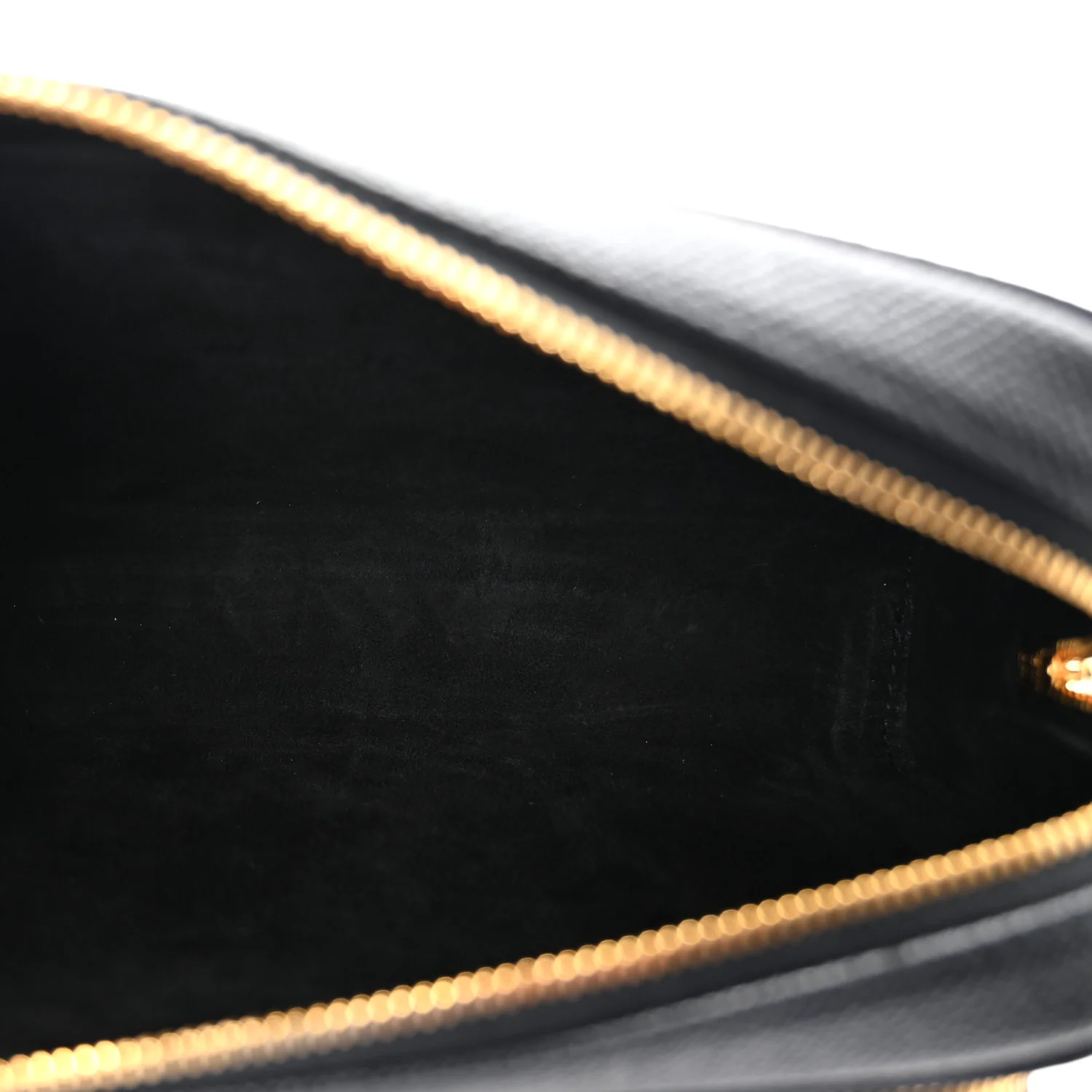 Grained Calfskin Caro Double Pouch Black
