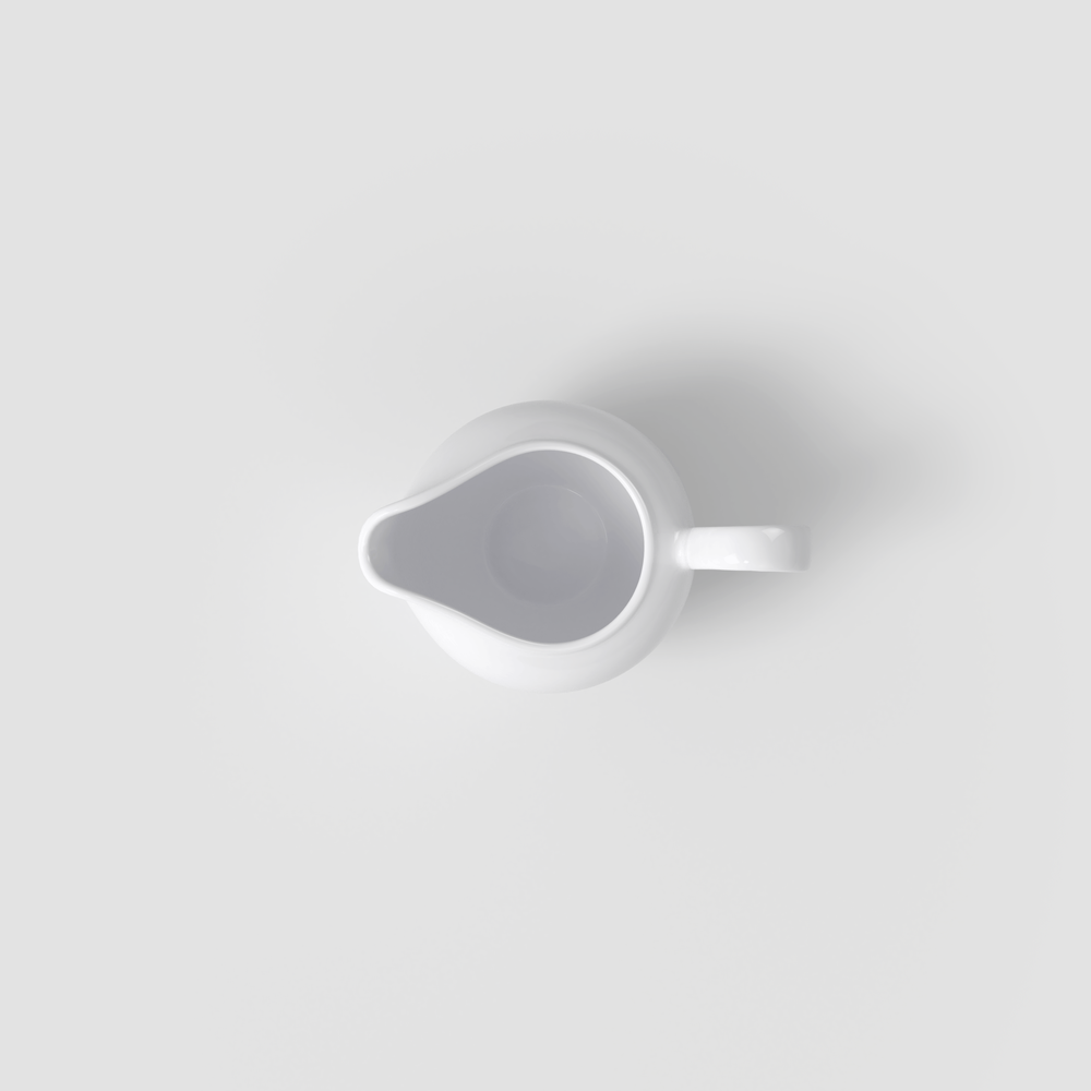 Anmut Creamer - White, 6.1 oz, Premium Bone Porcelain