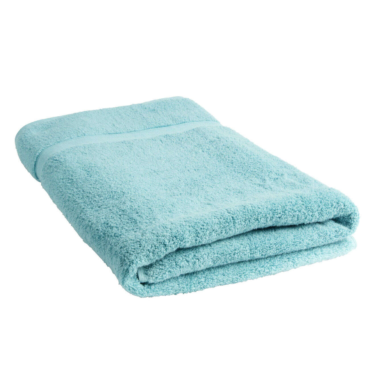 Drap de bain 100% coton bleu 100x150cm