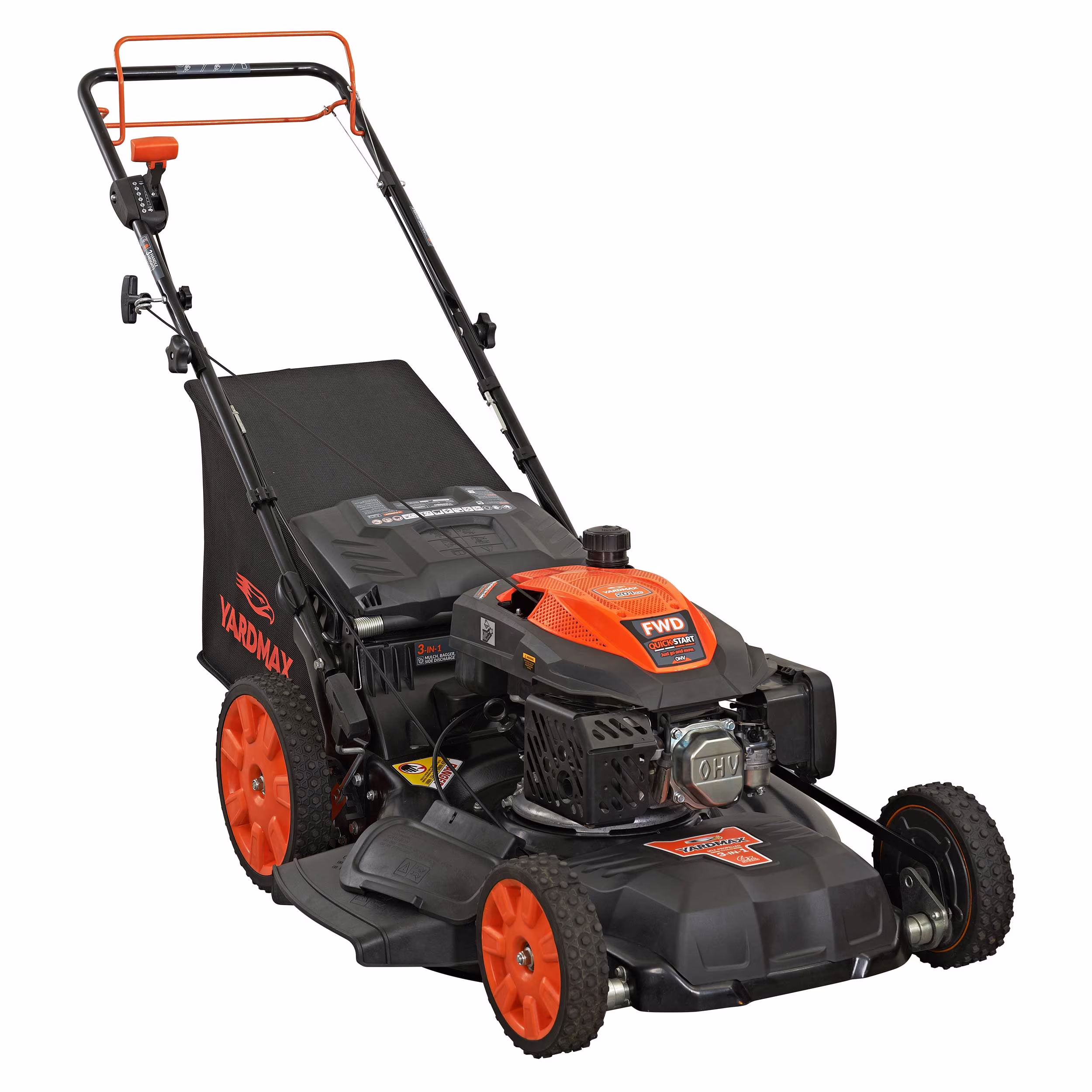 22" Self Propelled Lawn Mower with Seven Cutting Heights
