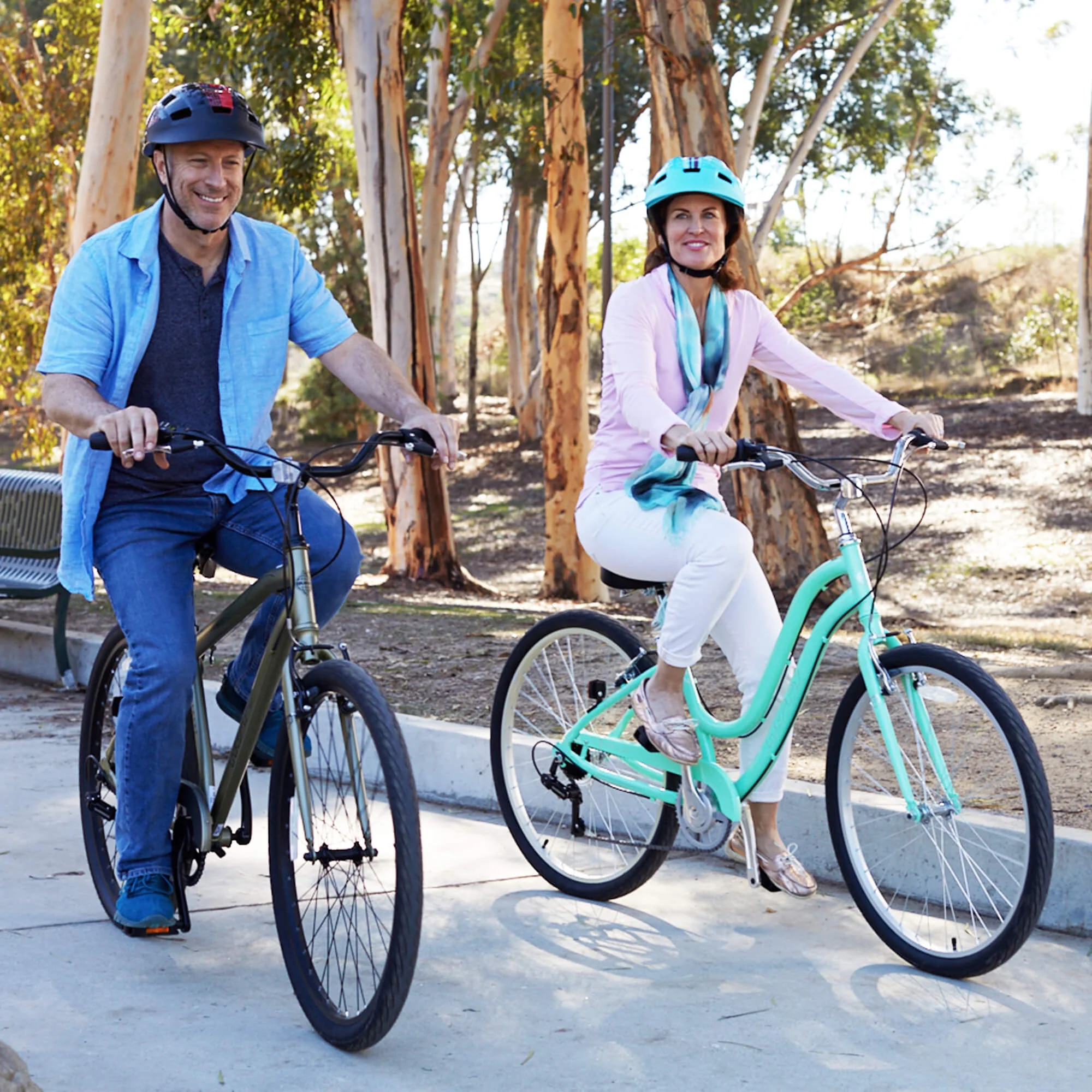 27.5" Parkside SE Men's Comfort Bike with Perfect Fit Frame, Green Sage - Image 7