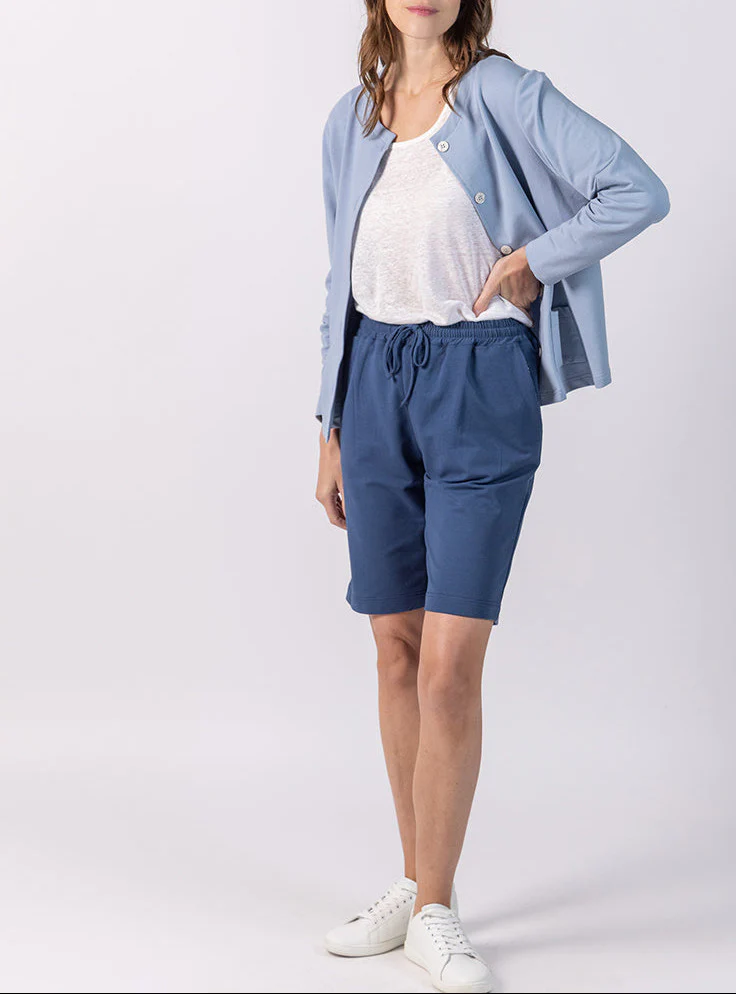 Bermuda femme coton bleu jean