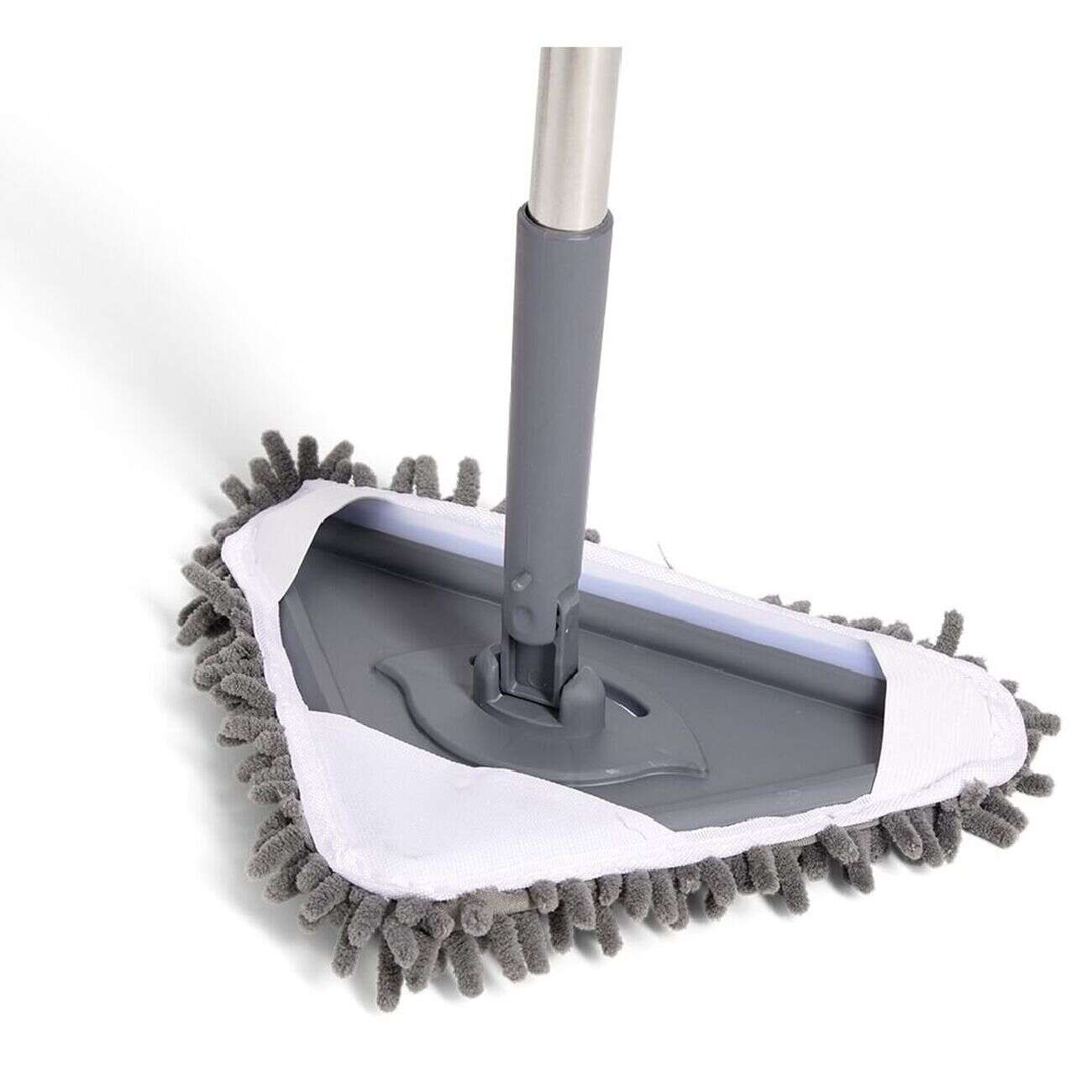 Balai serpillère microfibre forme triangulaire 27x20xH120cm