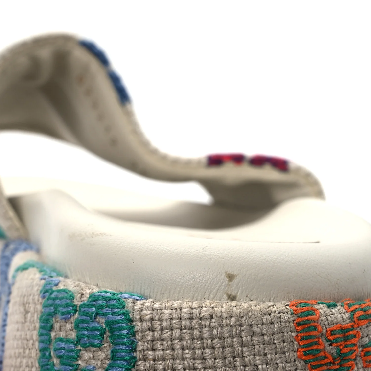 Linen Psychedelic Mini GG Monogram Angelina Platform 55mm Slide Sandals 36 Multicolor