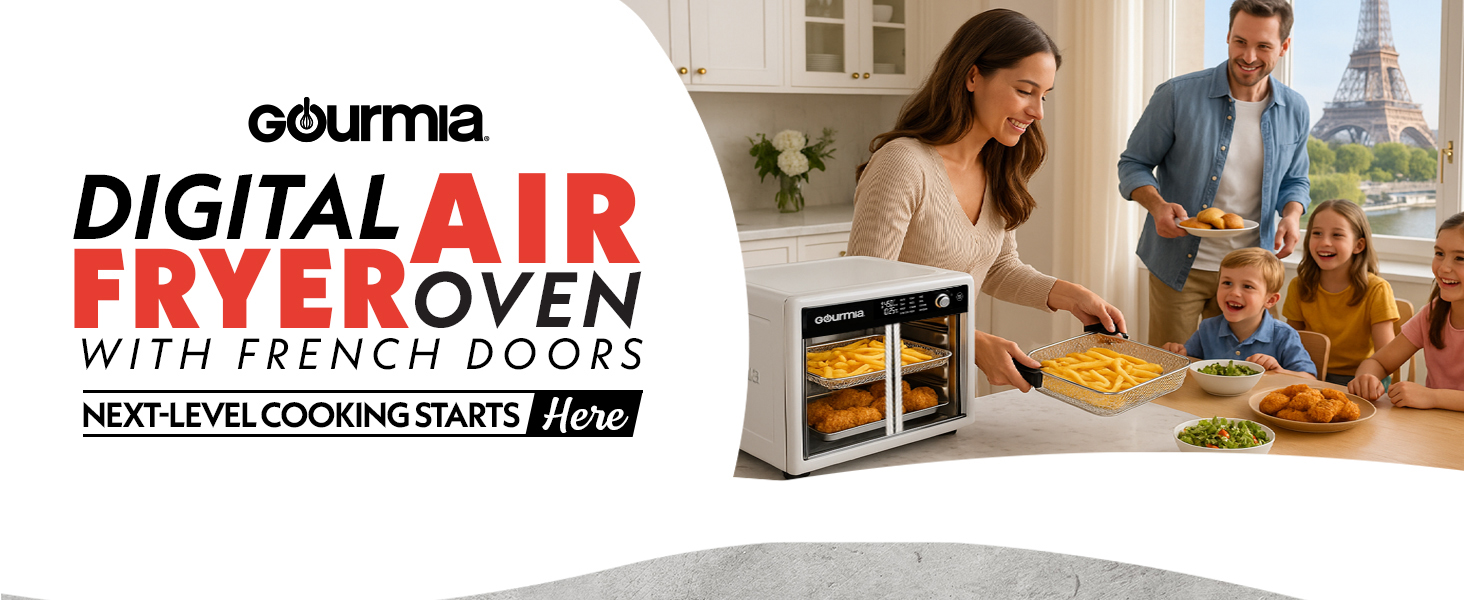 Gourmia French Door 25 quarts digital air fryer oven