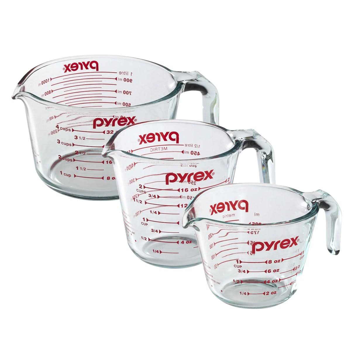 Pyrex 3-Piece Glass Measuring Cup Set