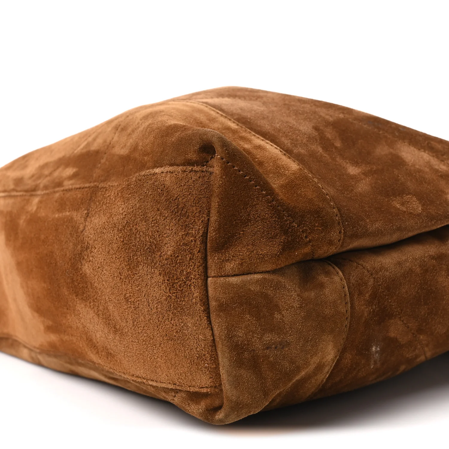 Suede Monogram Large Jamie Pochon Caramel Cognac