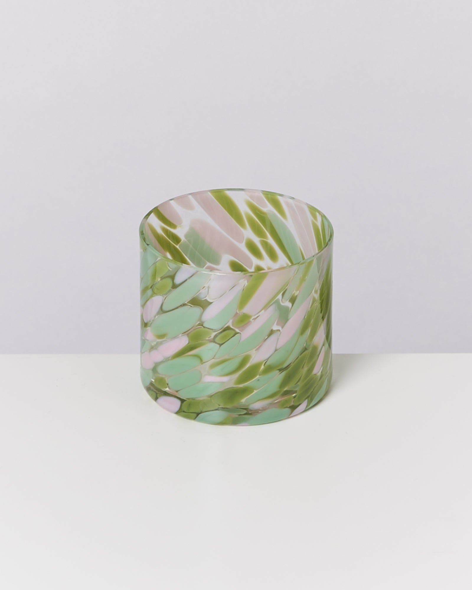 JOIA - SMALL GLASS DROPS GREEN PINK