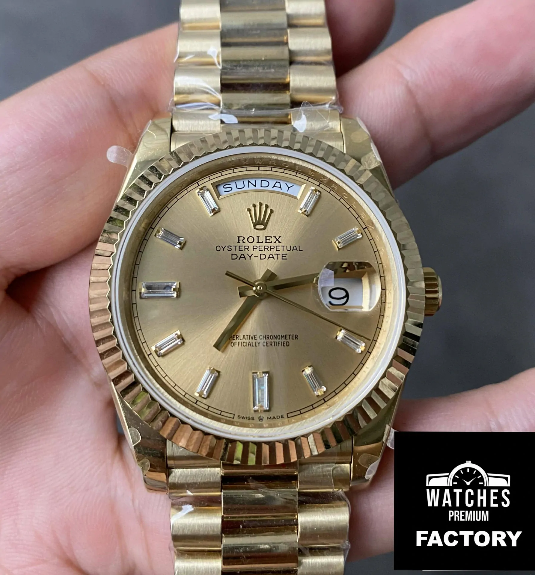 Rolex Day Date M228238-0005 GM Factory V2 Gold Case
