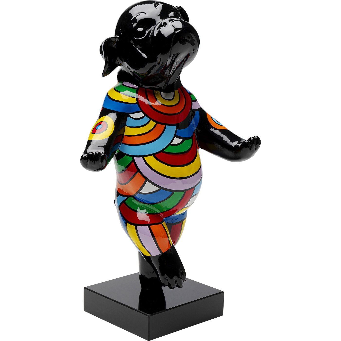 Woonaccessoires zwart dansende hond 53cm Kare Design