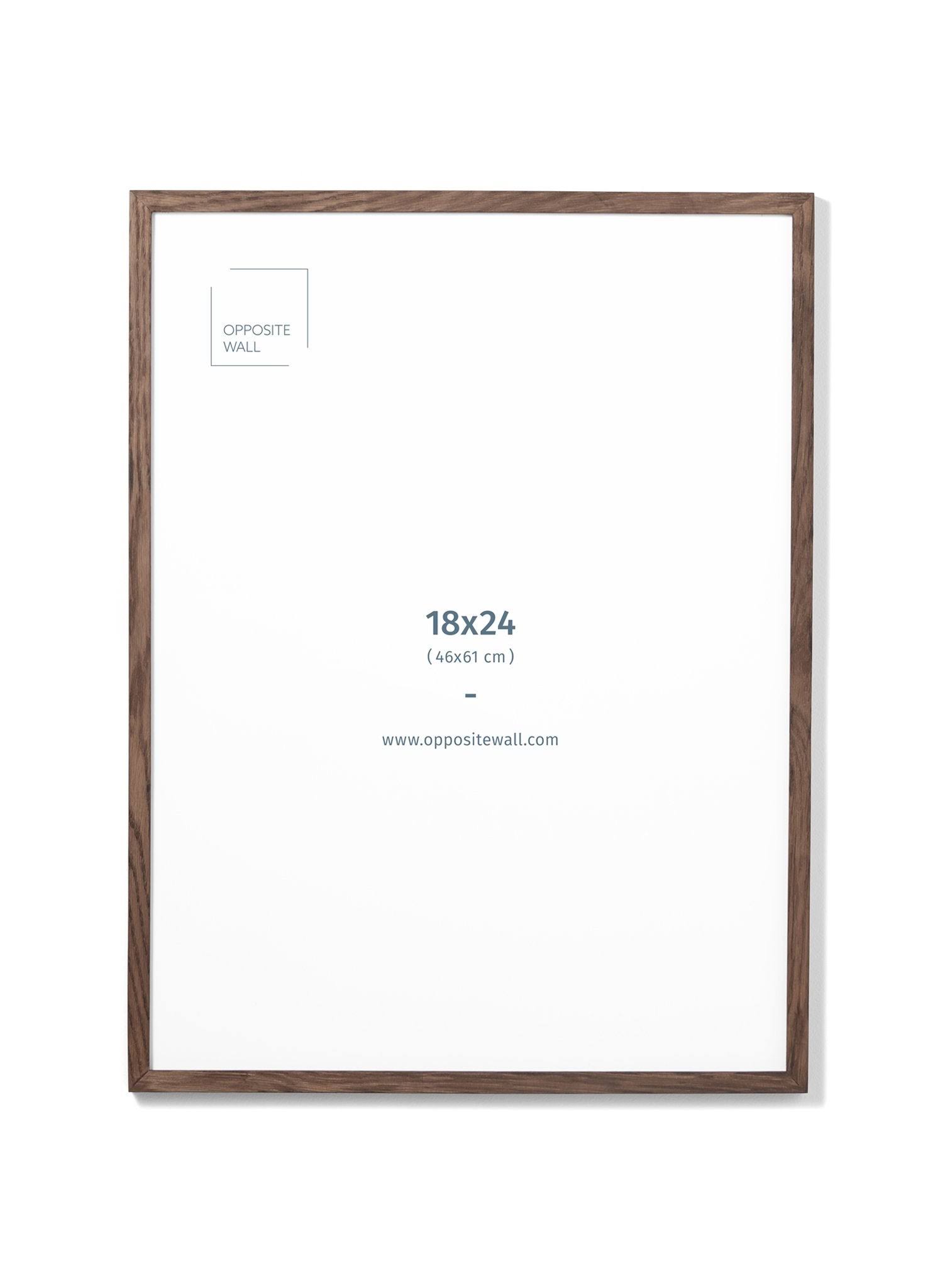 Opposite Wall (18x24 in 46x61 cm) Dark Oak Solid Oak Wood Picture Frame Poster Frame Wall Photo Frame