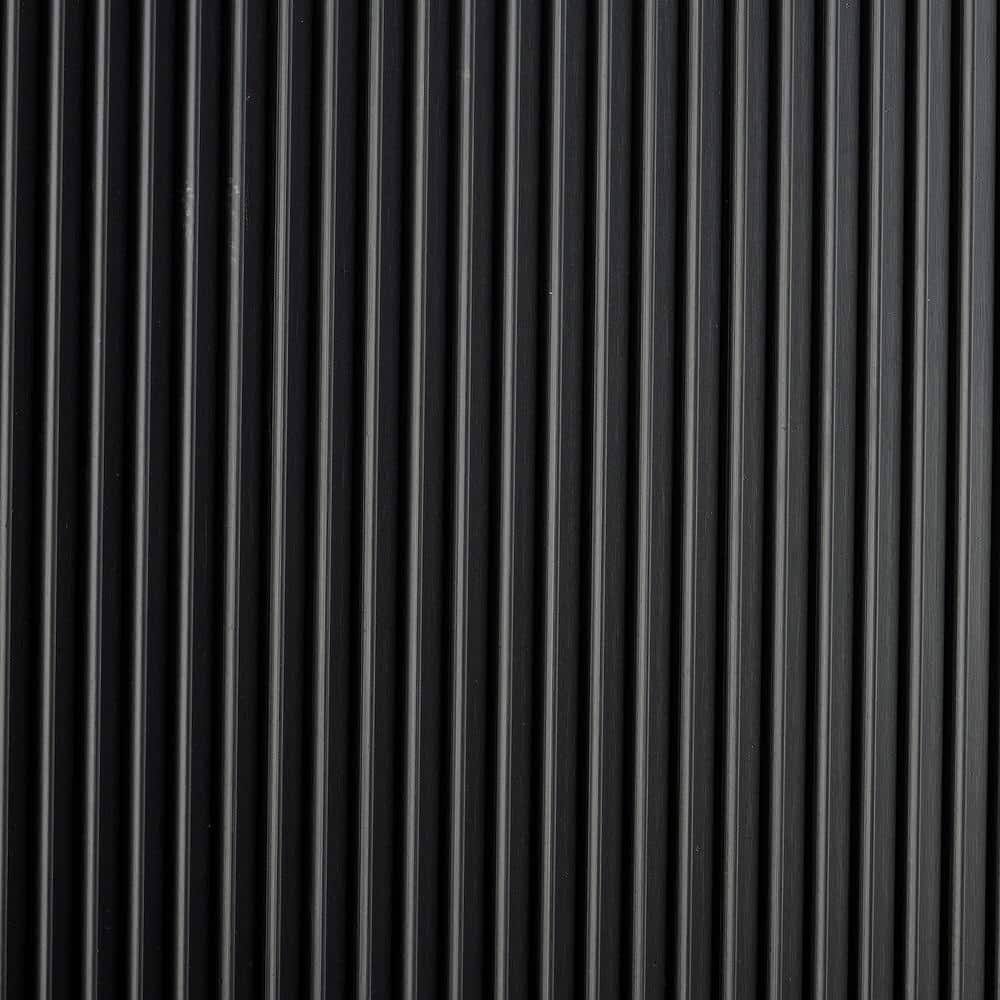 WorkForce Black 36 in. x 4 ft Vinyl Round Rib Commercial Grade Matting