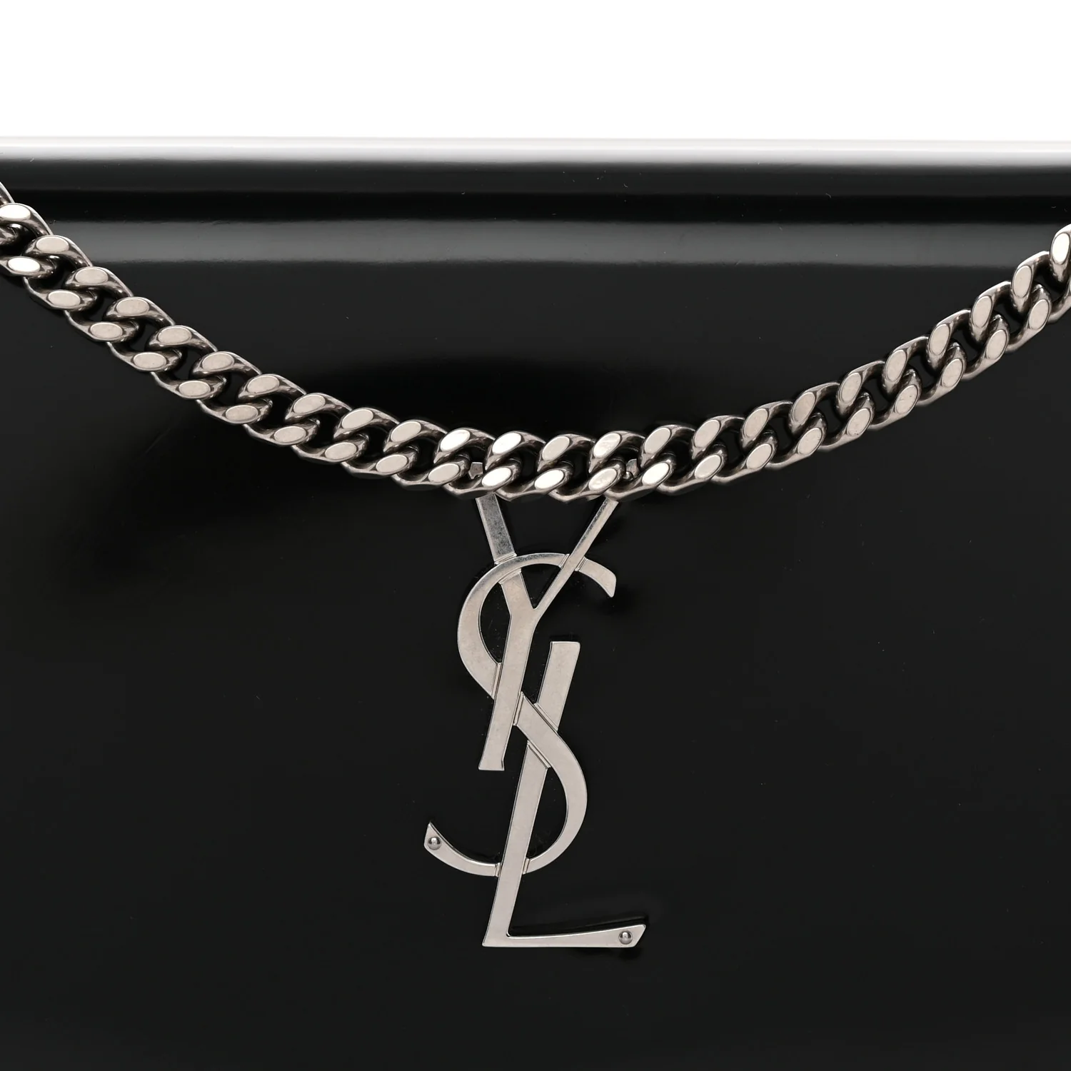 Glazed Calfskin Cassandre Wallet On Chain WOC Black