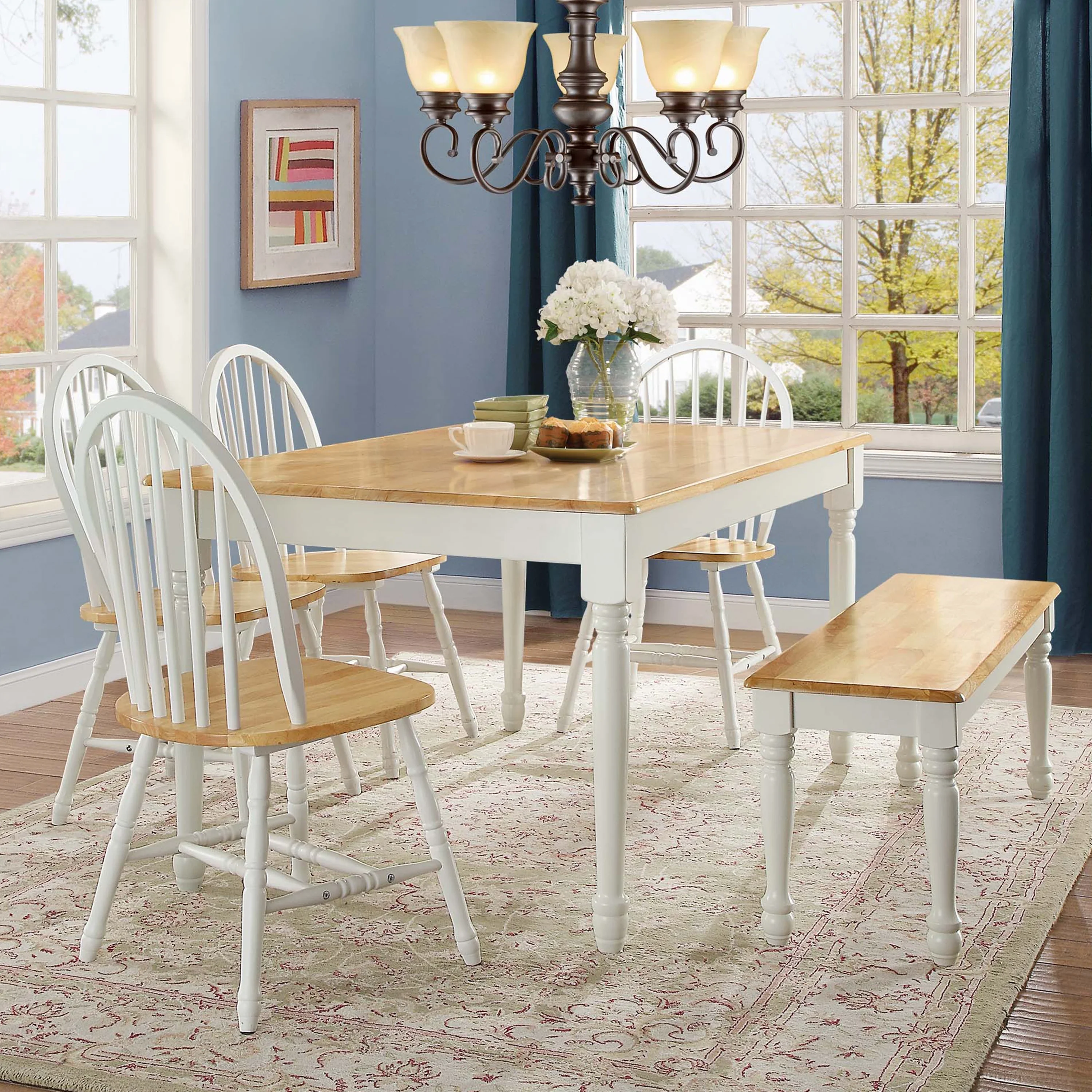 Better Homes and Gardens Autumn Lane Farmhouse Dining Table, Multiple Finishes