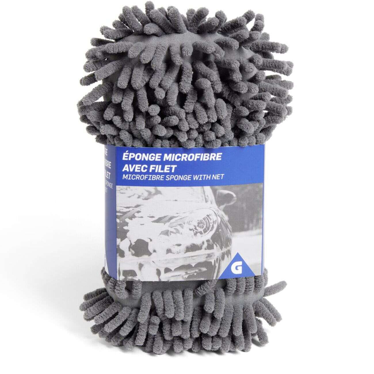 Éponge nettoyante voiture microfibre avec filet spéciale finition