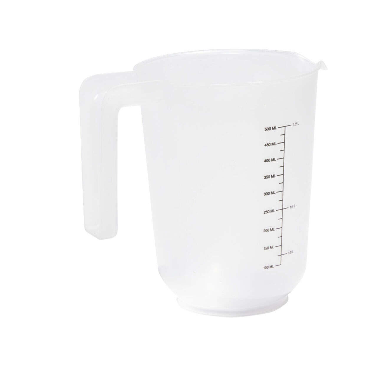 Verre mesureur 500ml plastique blanc transparent