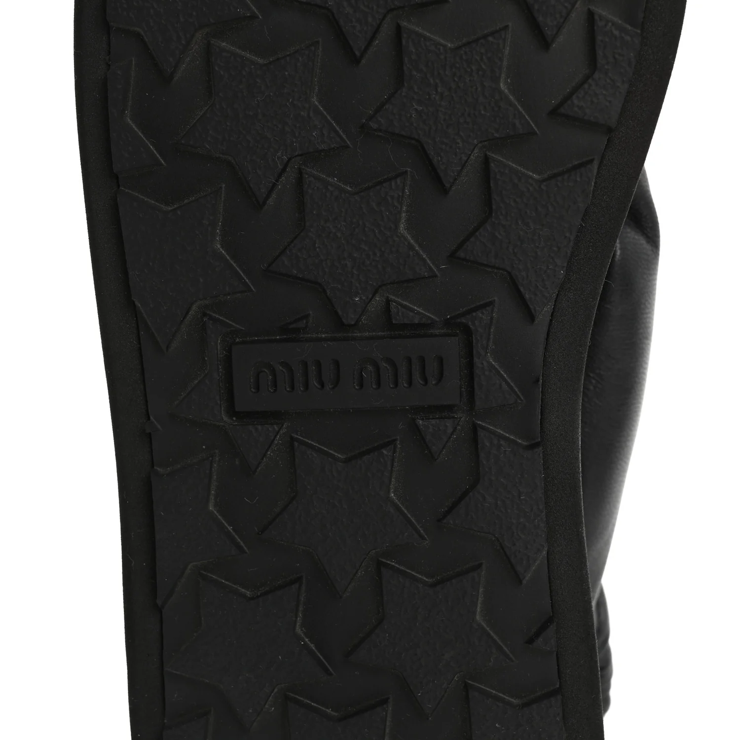 Padded Nappa Flatform Sandals 35 Black