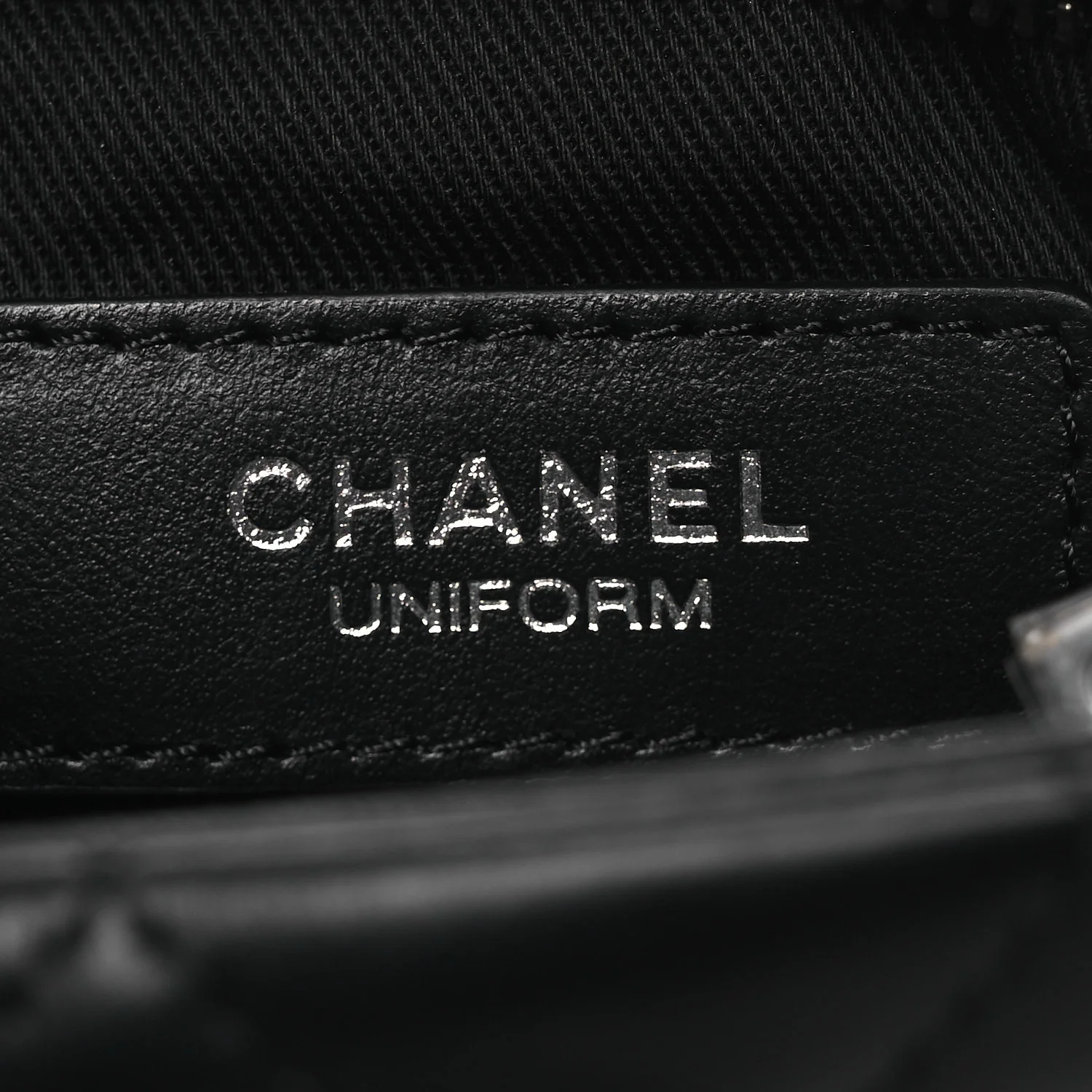 Lambskin Quilted Uniform Crossbody Bag Black