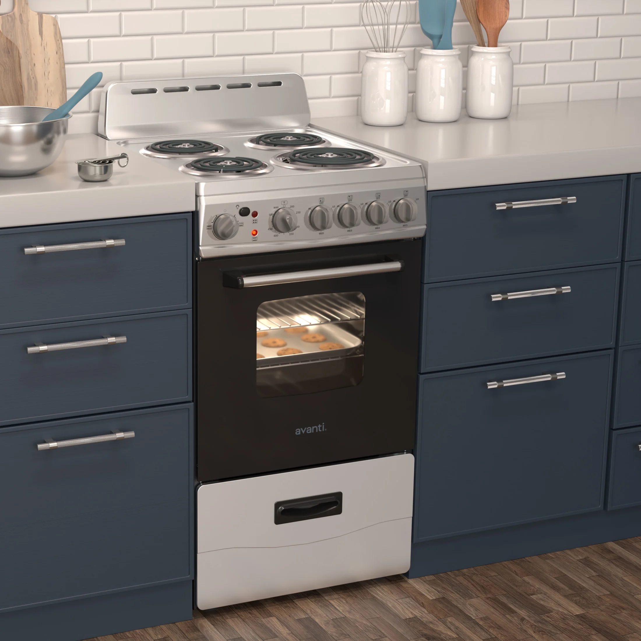 20" Electric Range Oven with Framed Glass Door, in Stainless Steel (ERU200P3S)(2 1 cu ft /White) Image 3