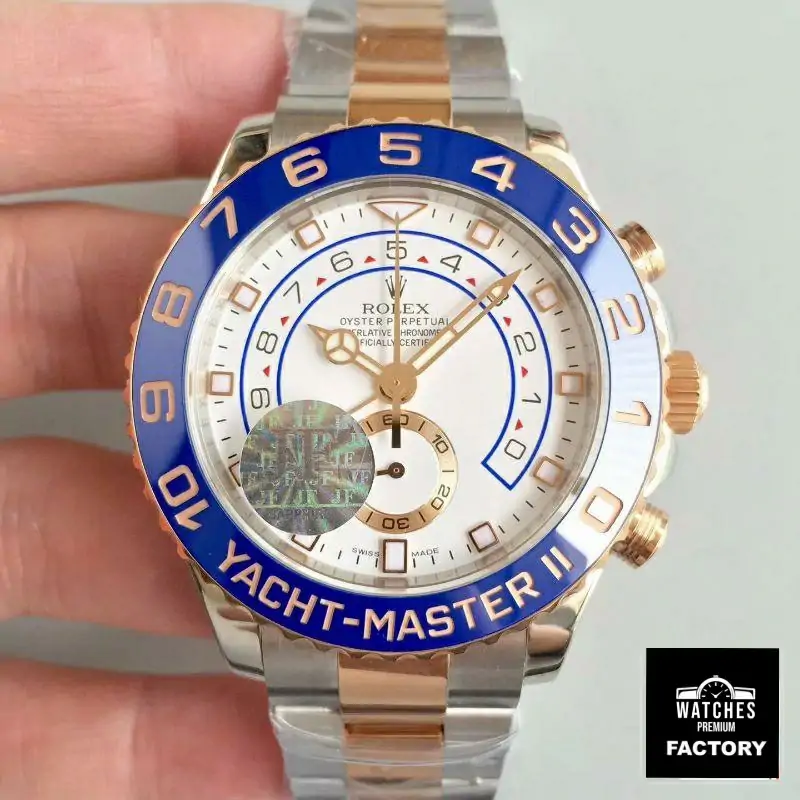 Rolex Yacht Master II 116681 JF Factory Rose Gold White Dial