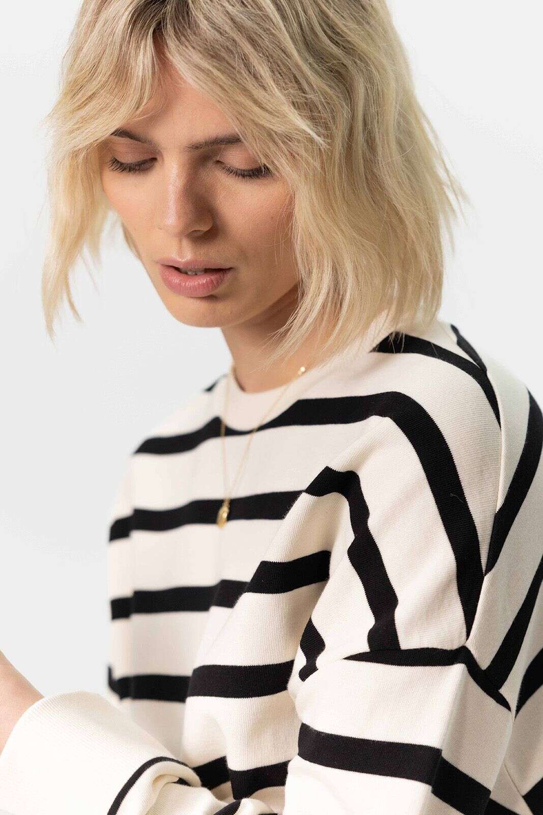 Off-white oversized gestreepte sweater