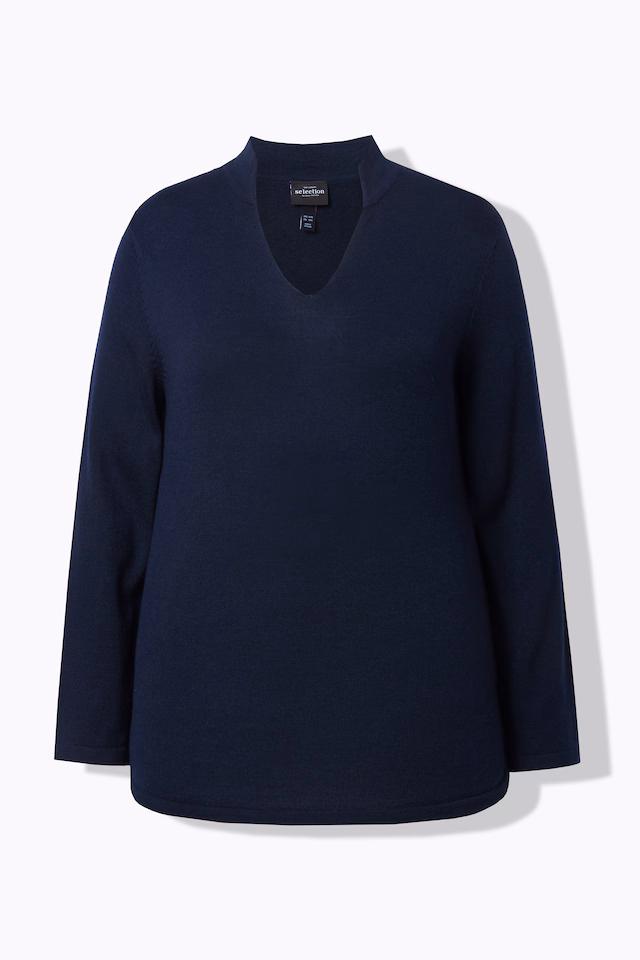 Merino Silk Blend V-Neck Sweater