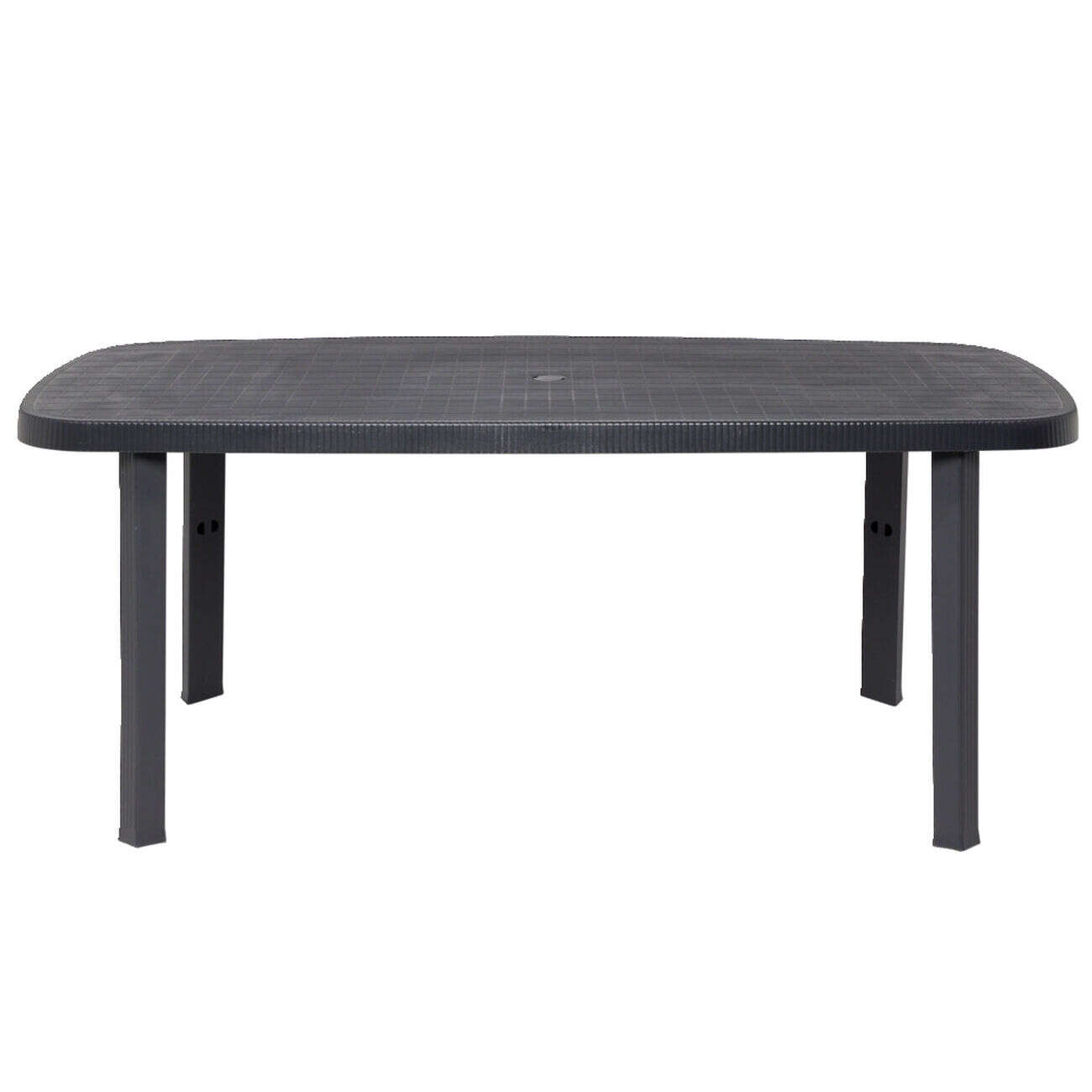Table de jardin rectangulaire Viva plastique gris 177x86xH72cm