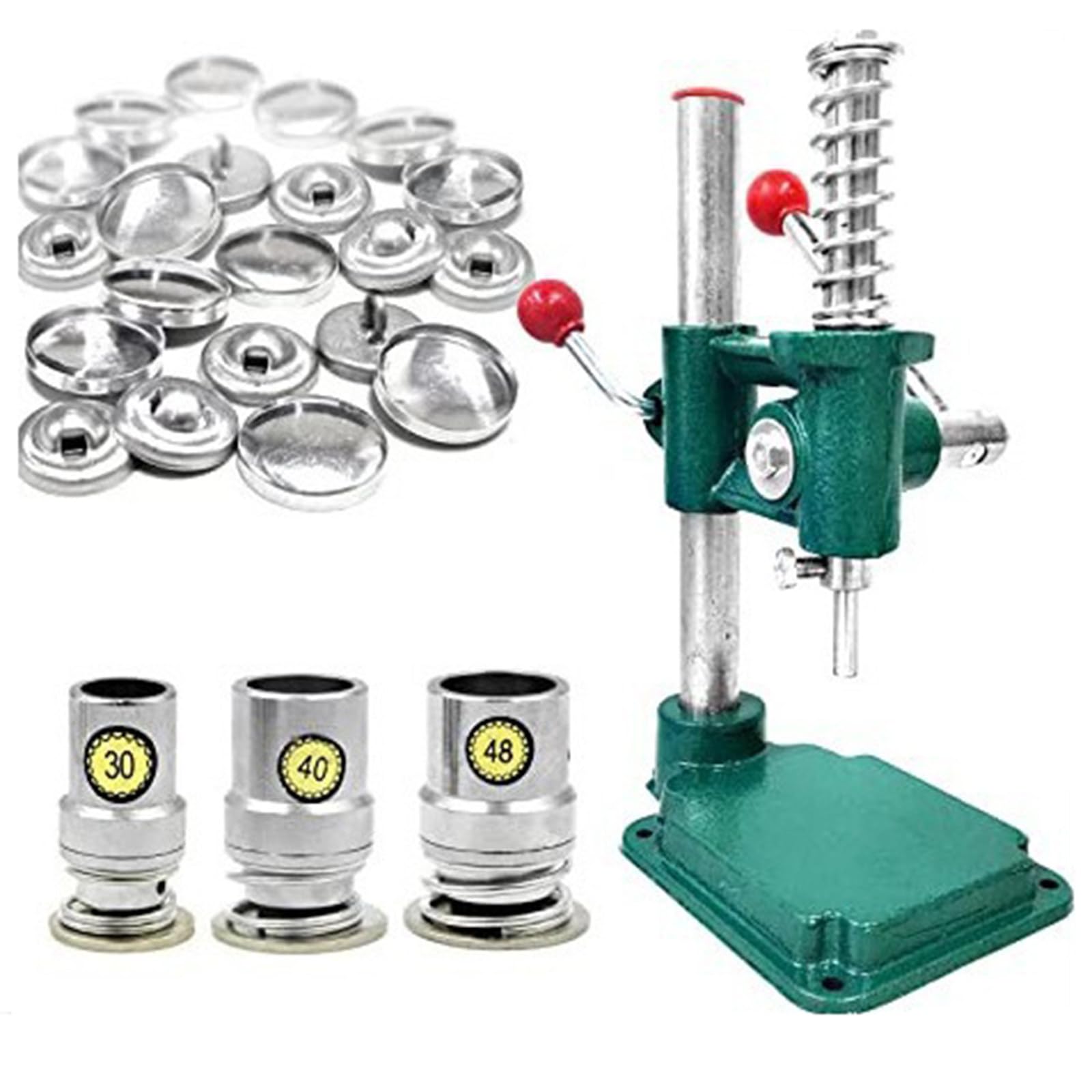 Badge Making Machine Button Maker,Cloth Cover Button Press Machine,Cloth Wrapped Button Machine with 3 Molds (Diameters 18,24,30mm)