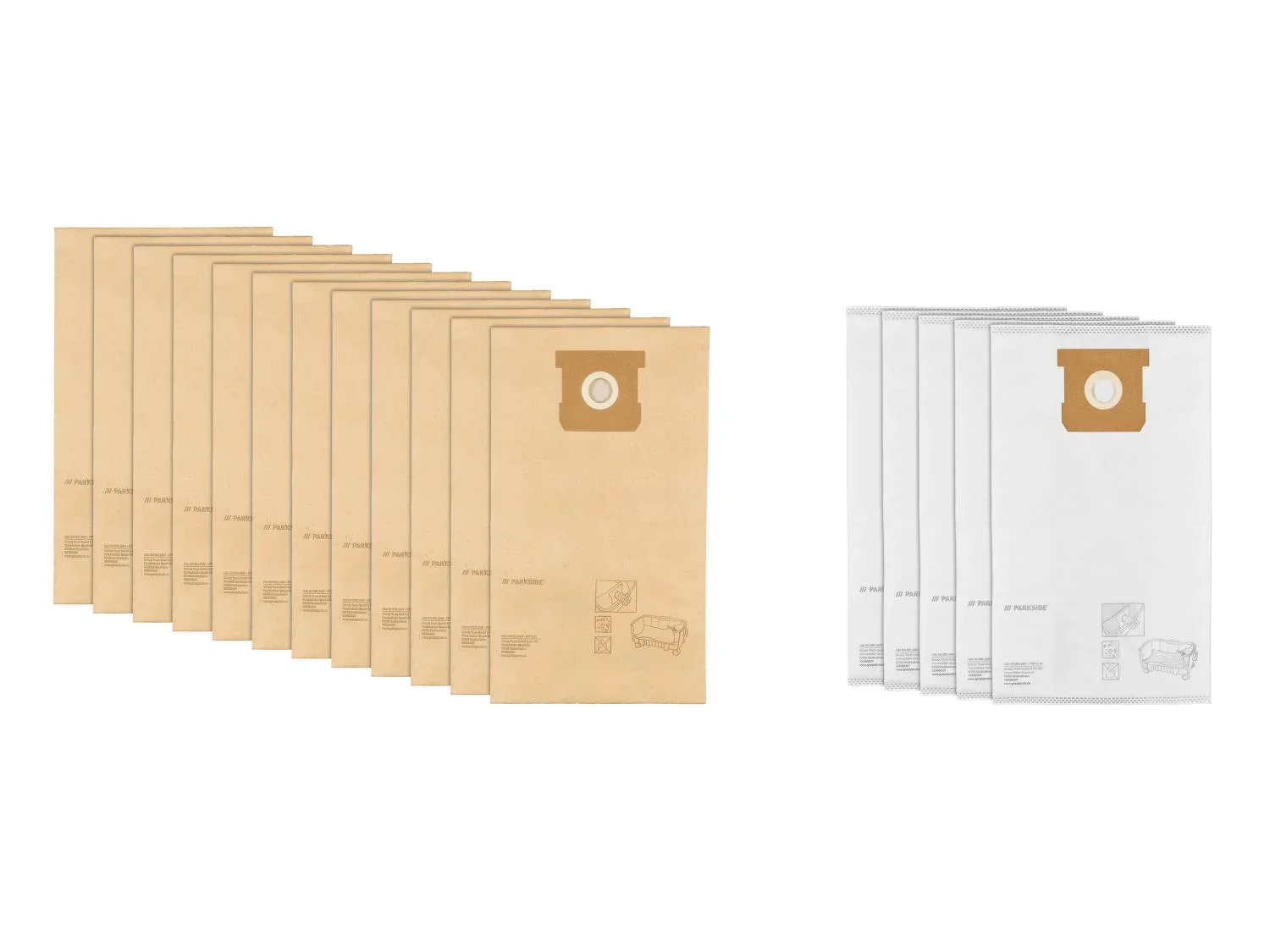 PARKSIDE Lot de 5 ou 12 sacs pour aspirateur PFT 8 A1
