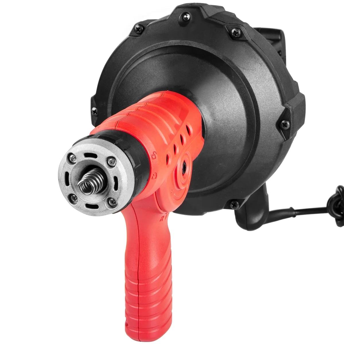 Auto Feed Drain Auger Snake Handheld, 25 Ft, 3/4"-2" Pipes, Red/Black(3/4" 2" Pipes) - Image 5