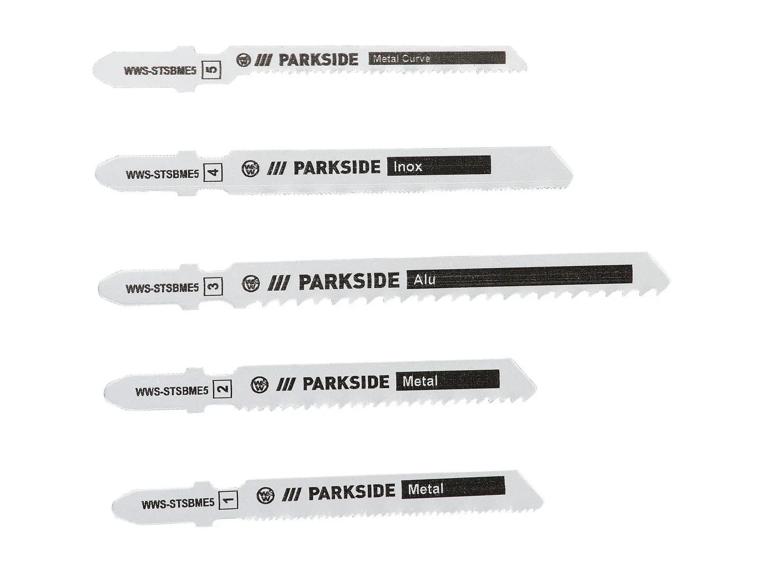 PARKSIDE Set de lames de scie sauteuse PSTZ 3 A1, 5 pices