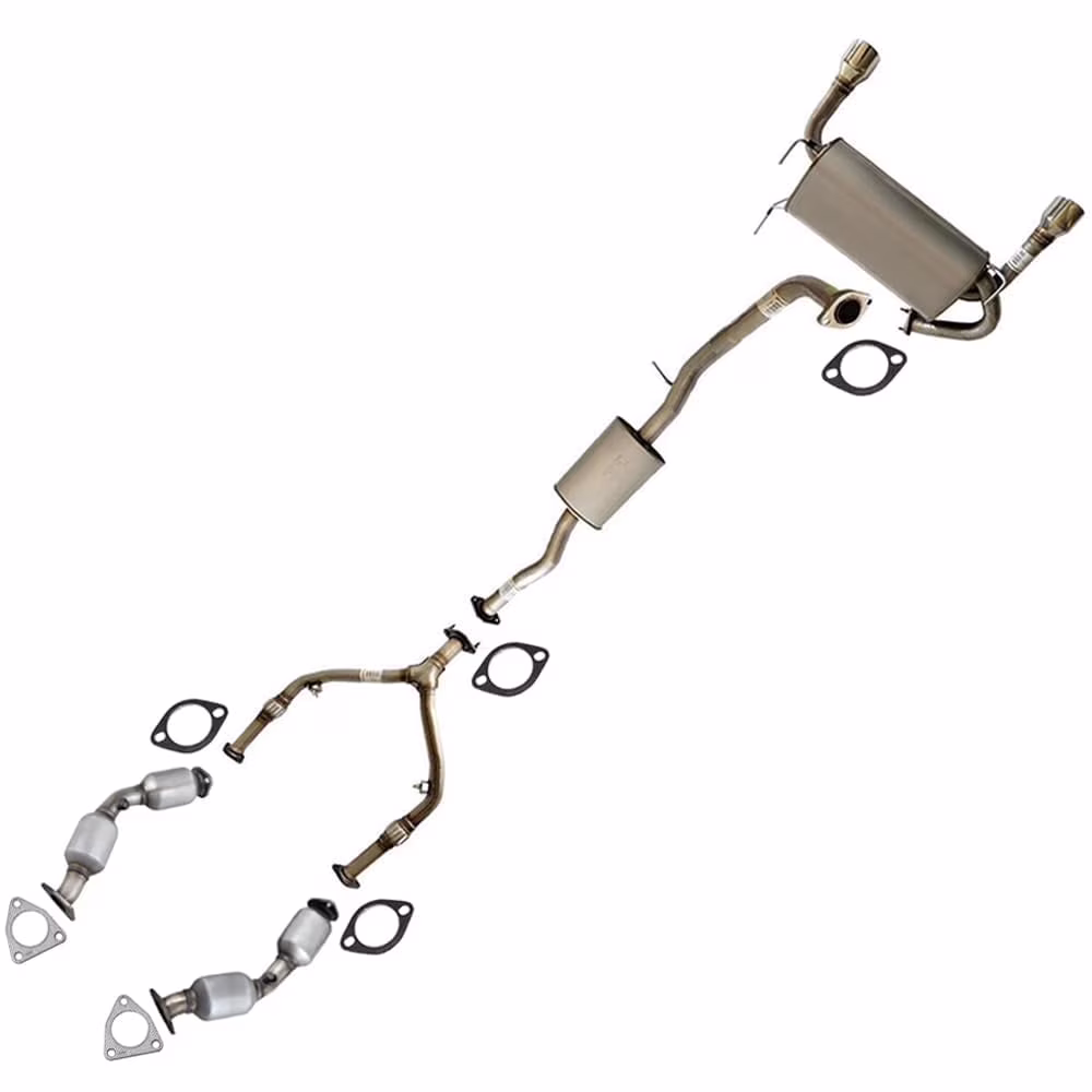 exhaust EPA Approved complete exhaust system kit compatible with: 2003-2008 Infiniti FX35 3.5L include gaskets