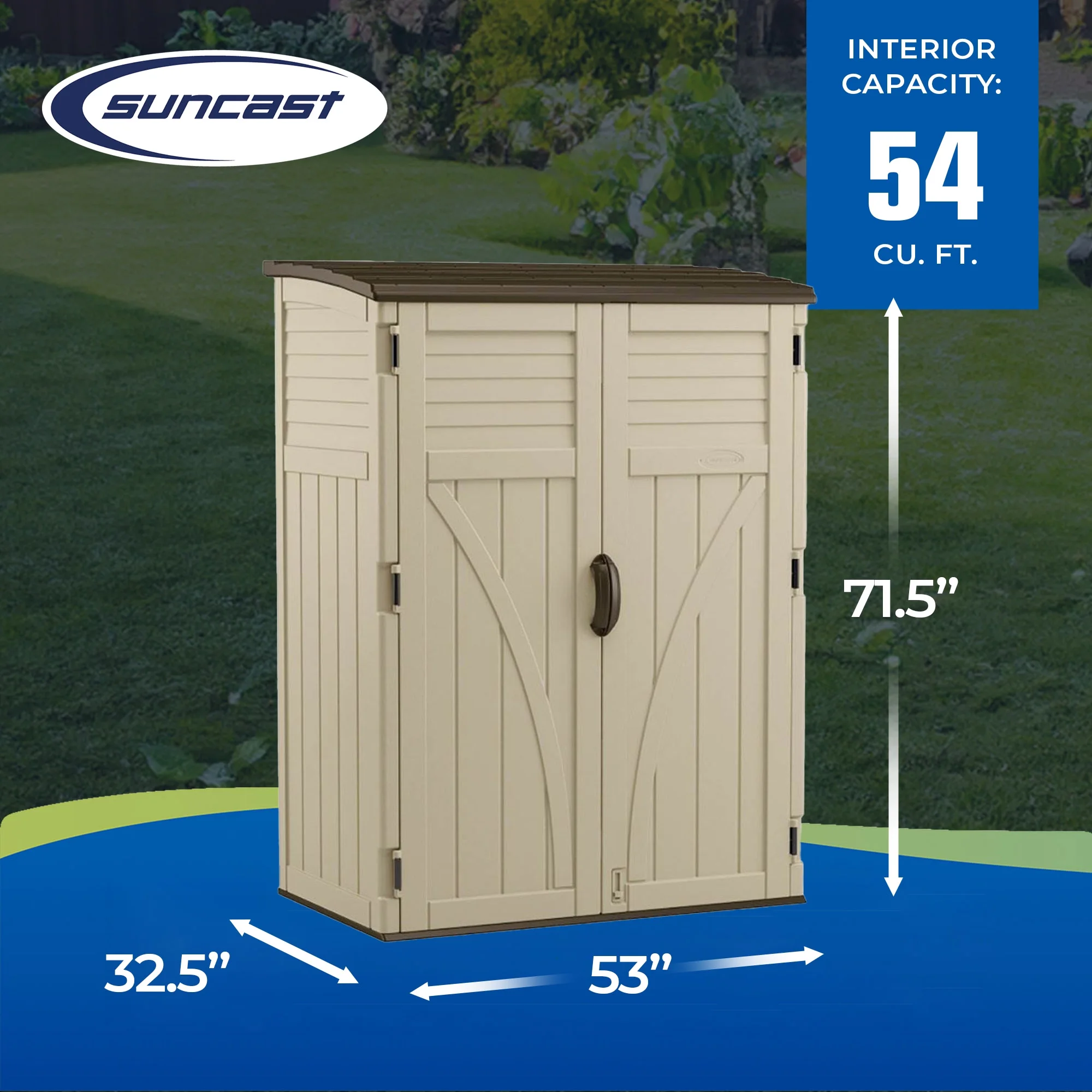 Large Vertical Shed for Storing Oudoor Tools, Equipment, Sand - Image 3