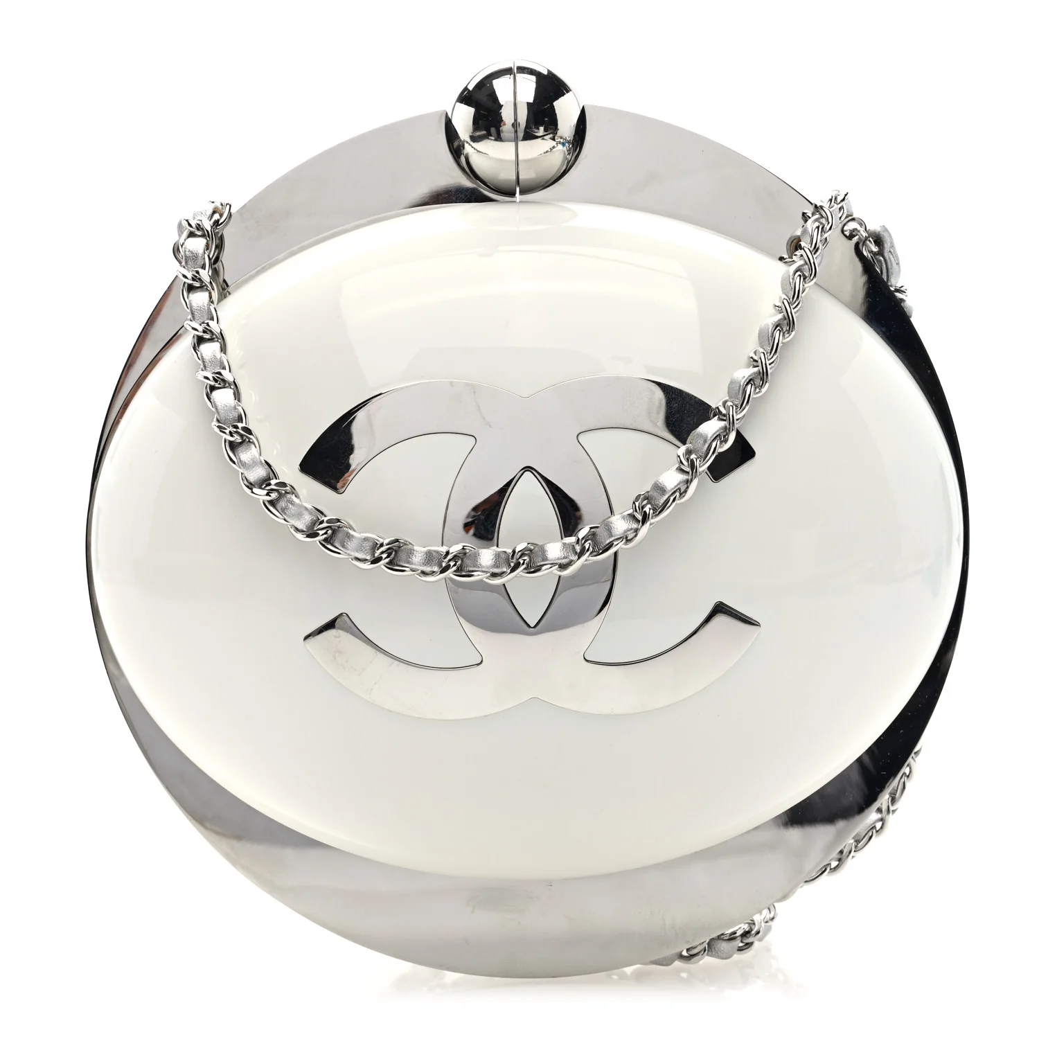 Resin CC Evening On The Moon Minaudiere White