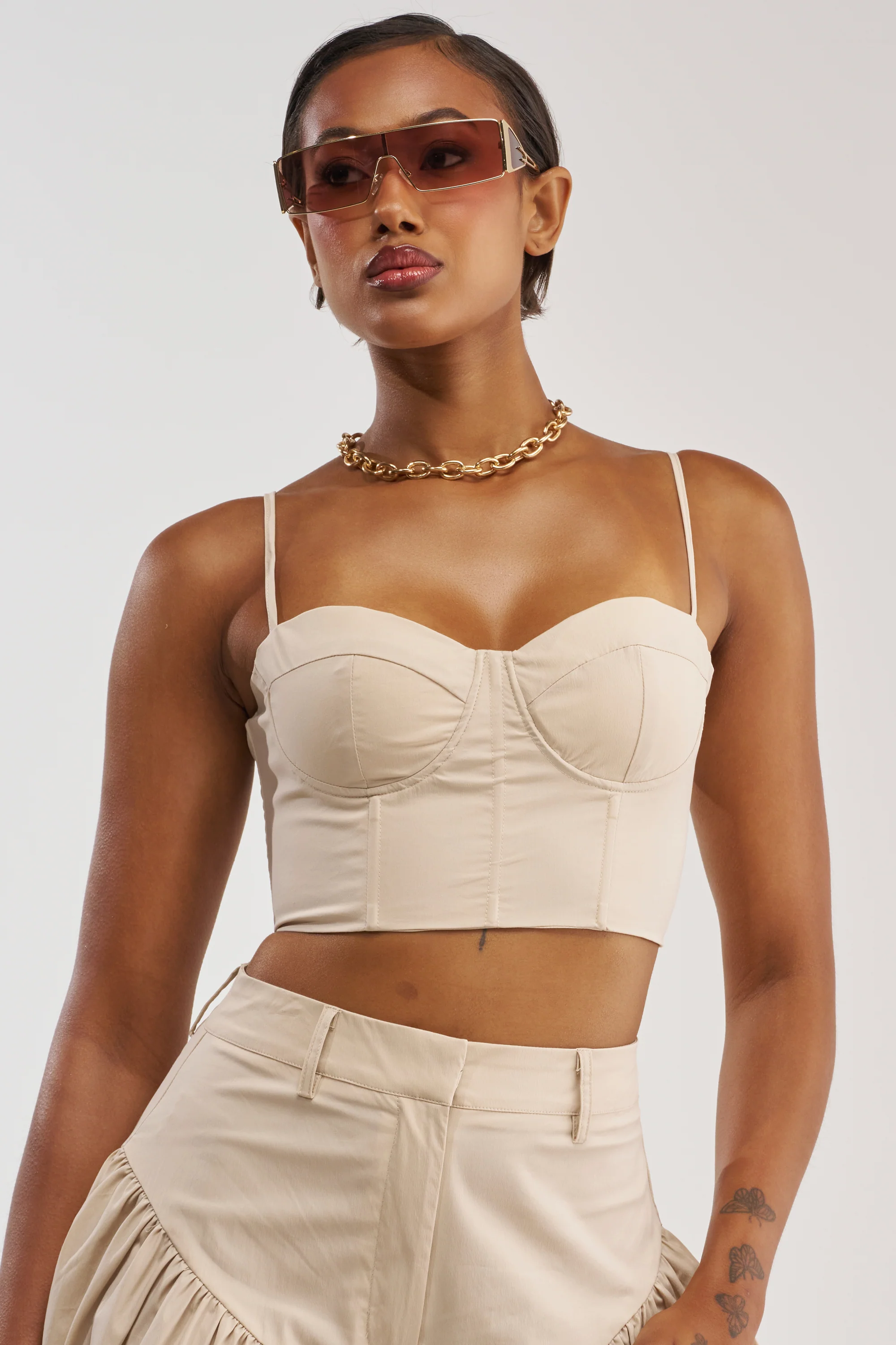 LUCKY FOR YOU CORSET IN BEIGE - Akira Store