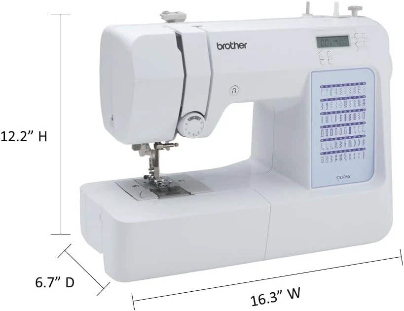 Machine à coudre informatisée Brother CS5055, 60 points intégrés, écran LCD