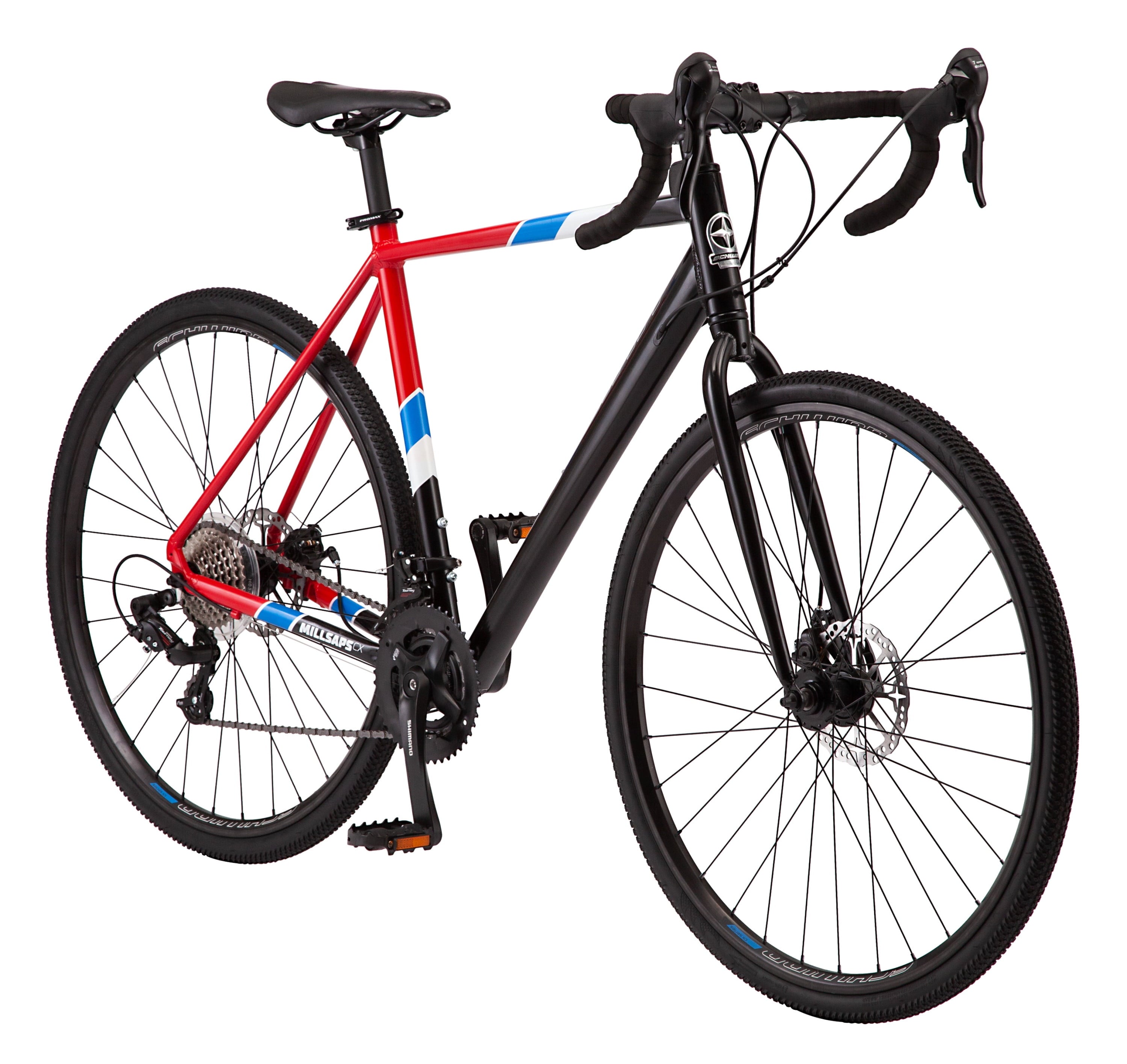 Millsaps Road Bike. 700c wheels. 14 speeds. black / red. cyclocross