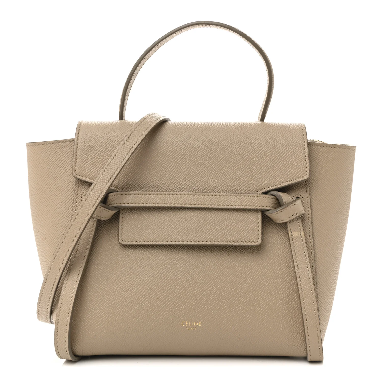 Grained Calfskin Nano Belt Bag Light Taupe