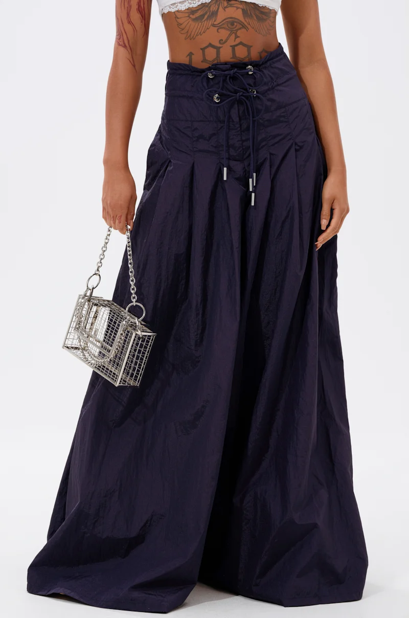 DANCE THE NIGHT AWAY PALAZZO PANT IN NAVY - Akira Store