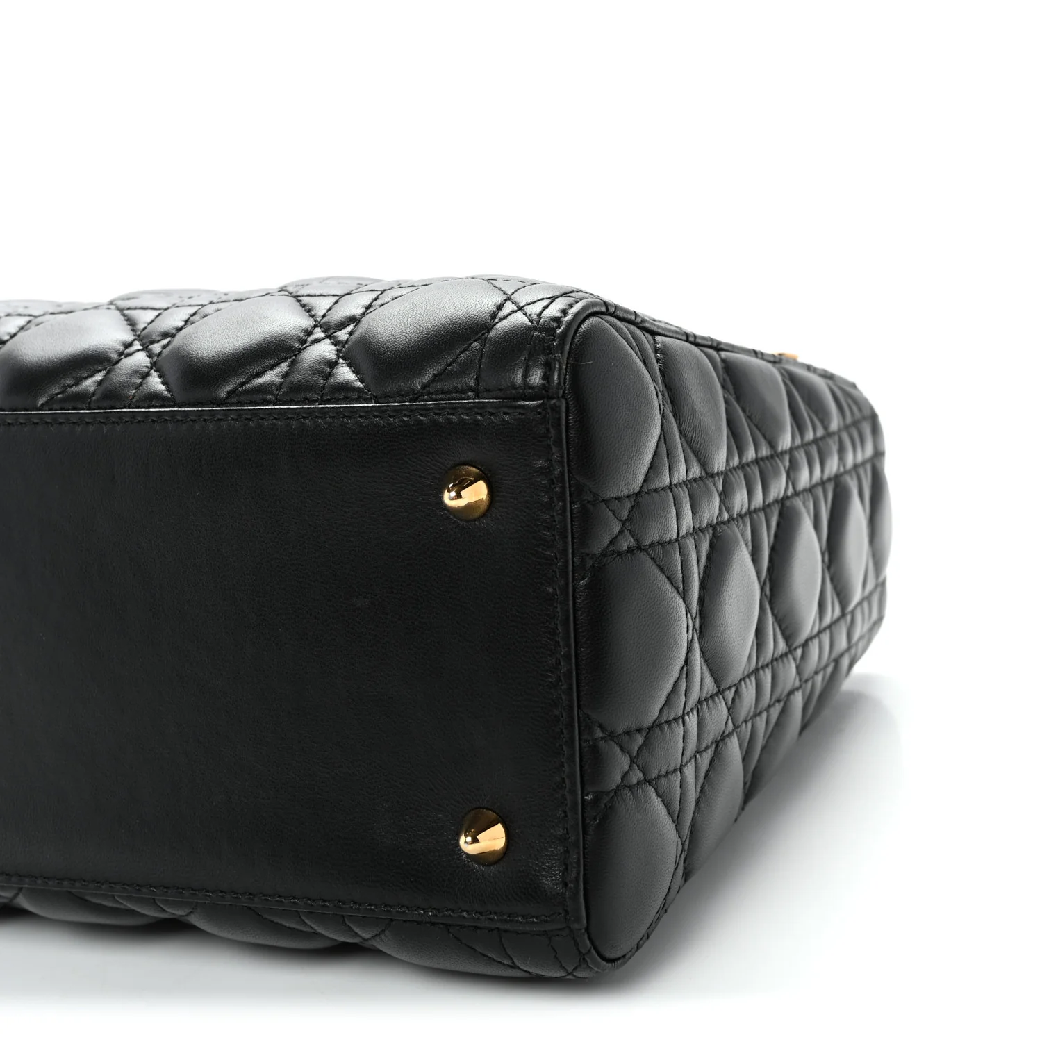 Lambskin Cannage Medium Lady Dior Black