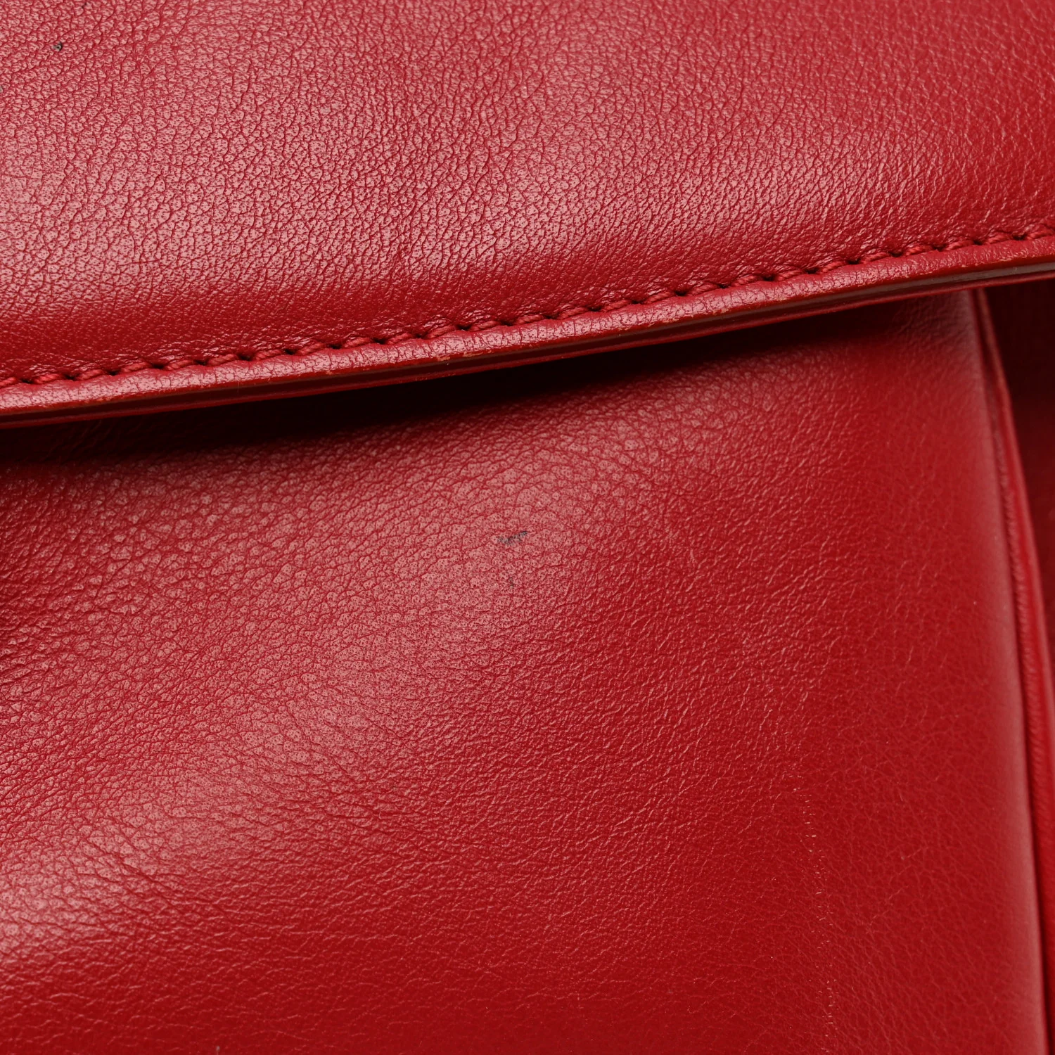 Calfskin Gancini Chain Shoulder Bag Red
