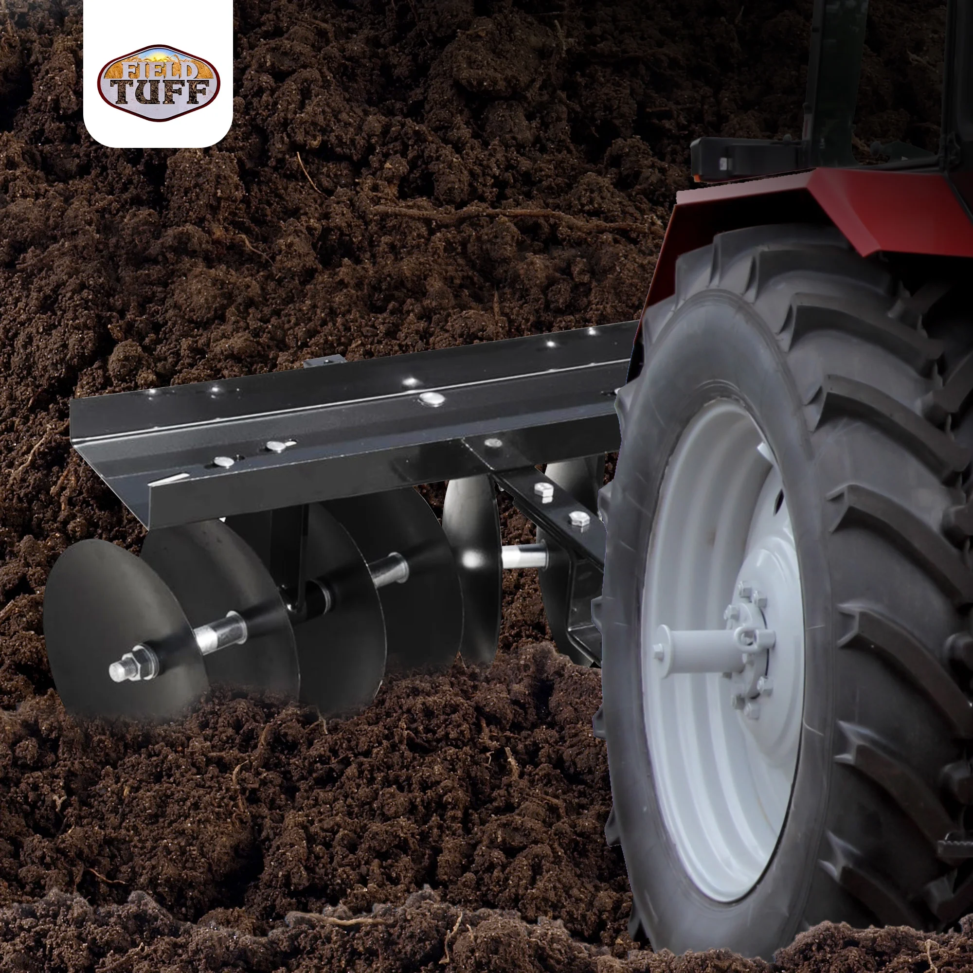 39in Tow Behind Garden Soil Cultivator Sleeve Hitch Disc Harrow - Image 4