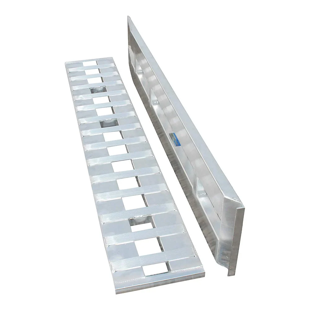7 ft X 15 Aluminum 6000 lb Ramps Car Truck Trailer Auto Hauler Knife & Hook Ends