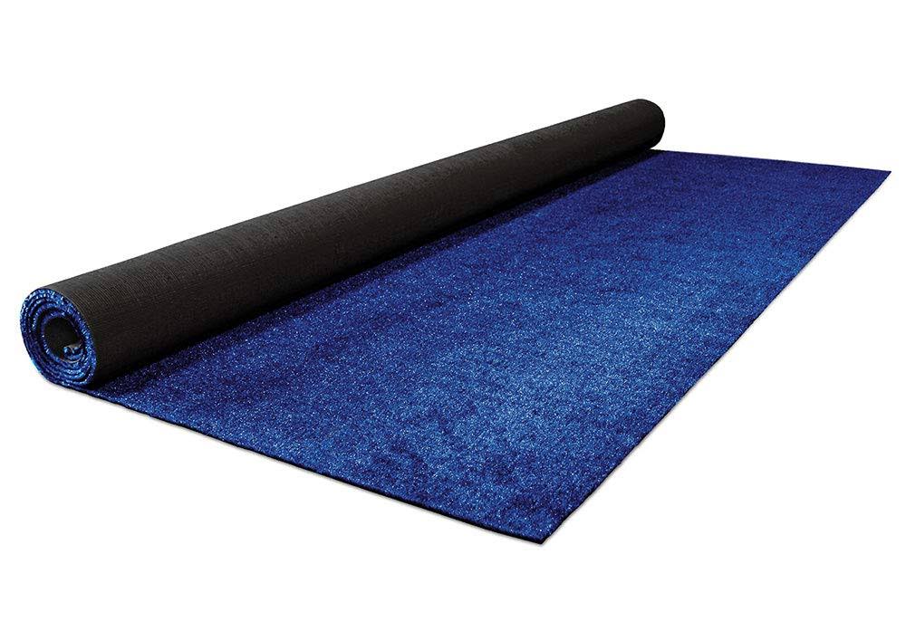 Outdoor Artificial Turf with Marine Backing Electric Blue 6 Feet x 10 Feet Spectrum Series .25 inch Pile Height