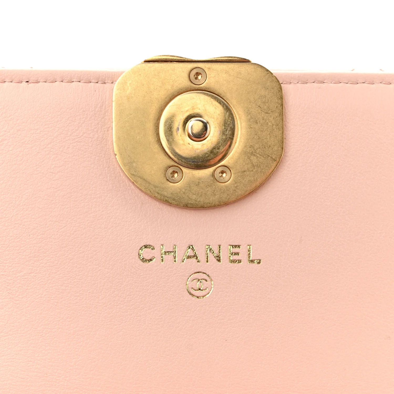 Crumpled Calfskin Quilted Braided CC Mini Flap Light Pink