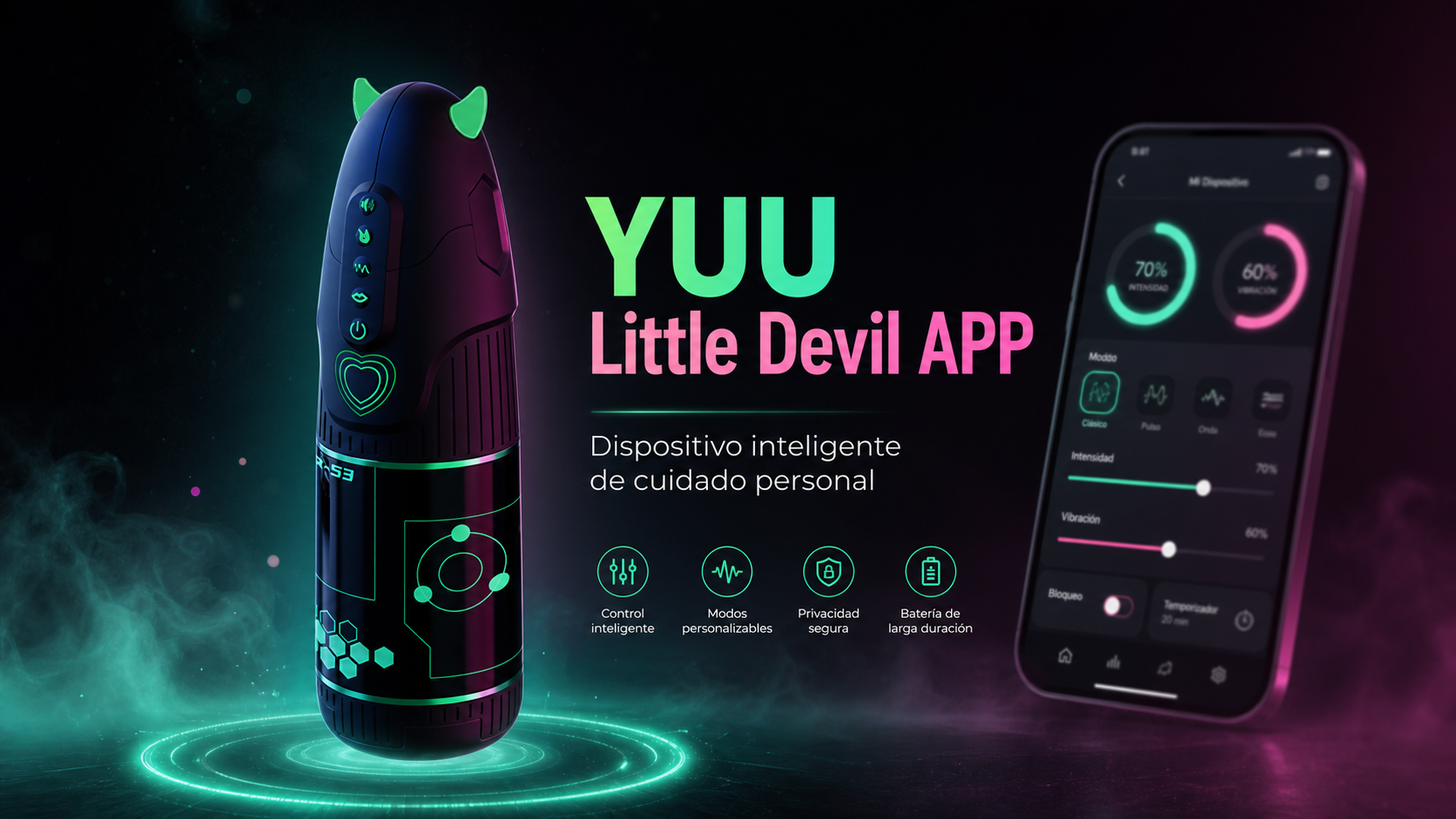 YUU Little Devil APP masturbador automático para hombre con control por app