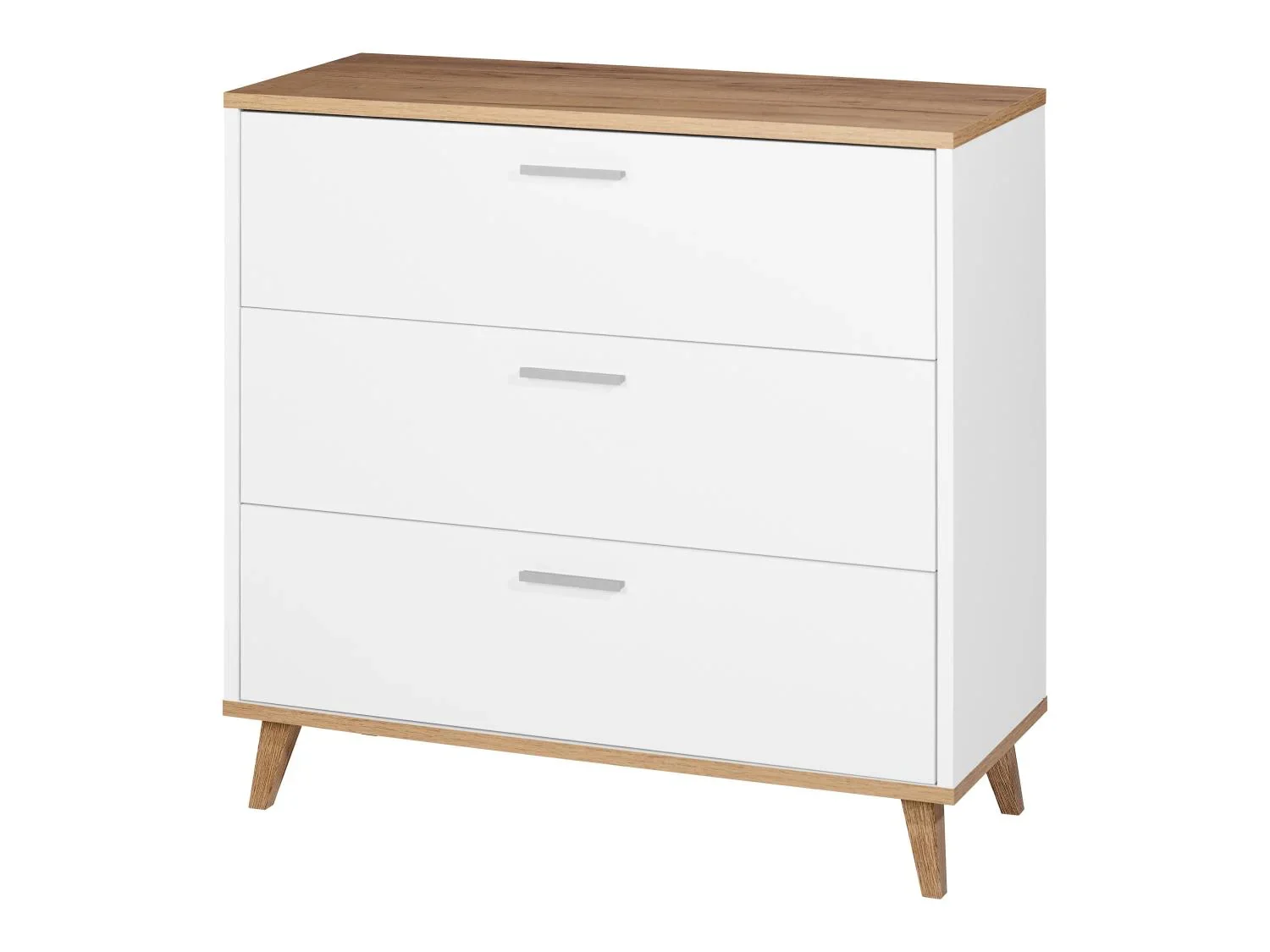 LIVARNO home Commode Corfou, 80 x 75 x 33 cm, blanche/imitation chne