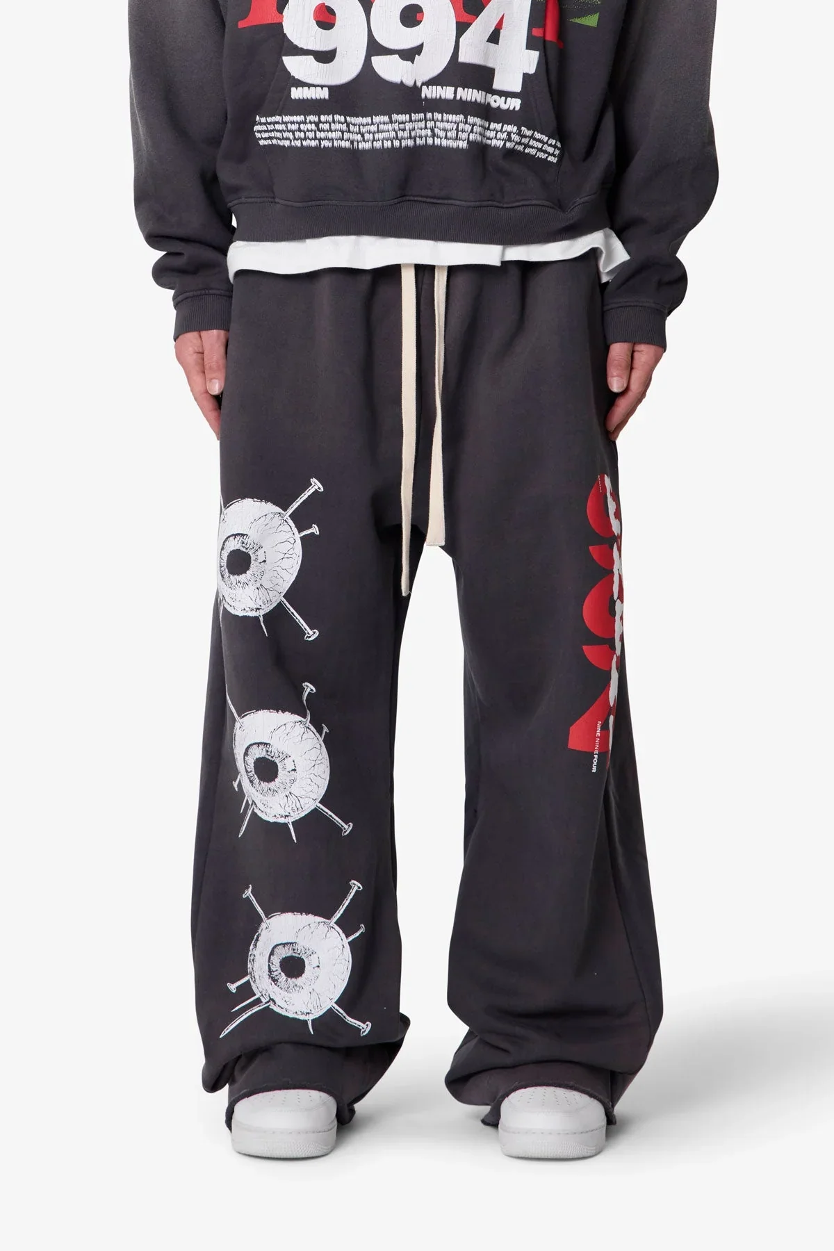 Ultra Baggy Enemy Sweatpants - Washed Black