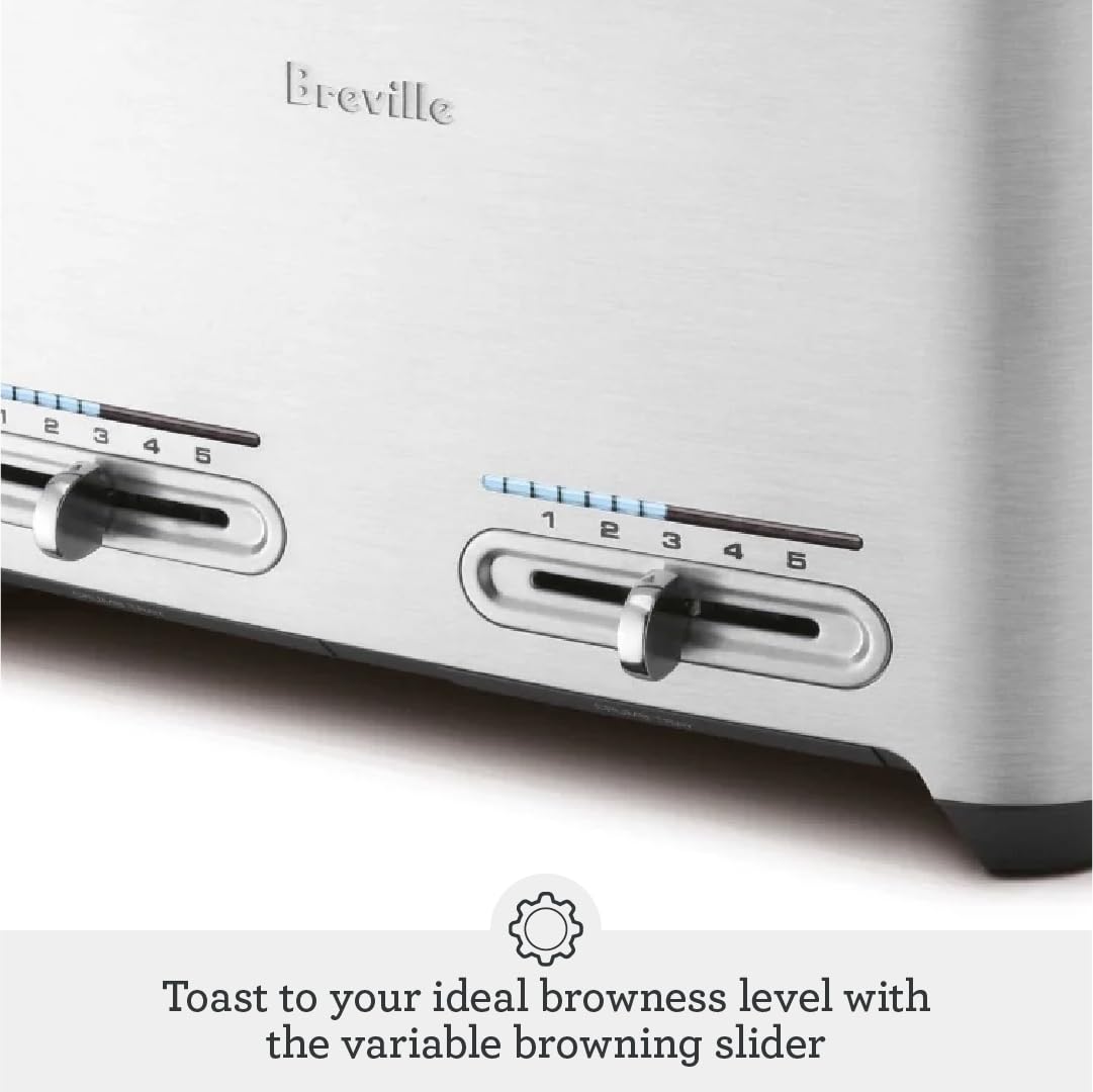 Grille-pain intelligent Breville en acier inoxydable brossé, 2 tranches
